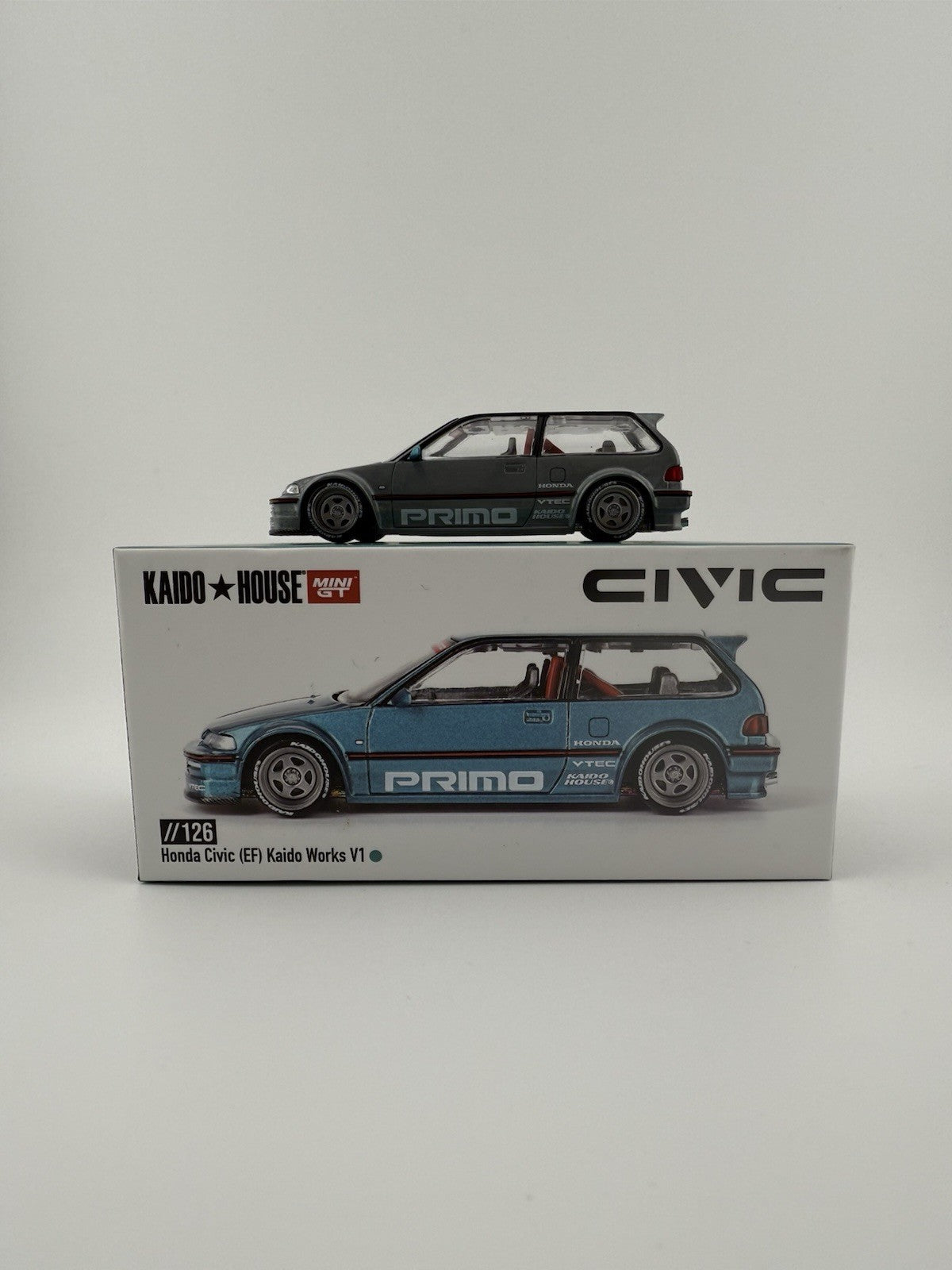 1/64 Kaido House x Mini GT Honda Civic EF Kaido Works V1 KHMG126 CHASE0