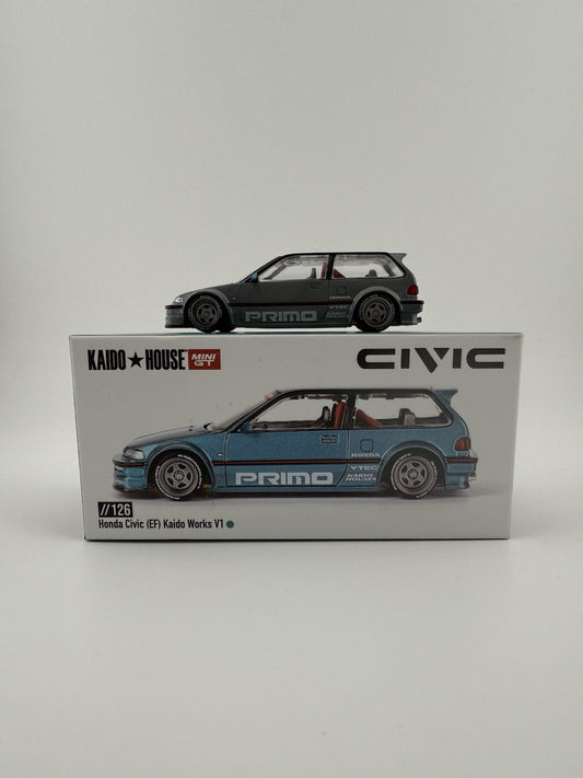 1/64 Kaido House x Mini GT Honda Civic EF Kaido Works V1 KHMG126 CHASE0
