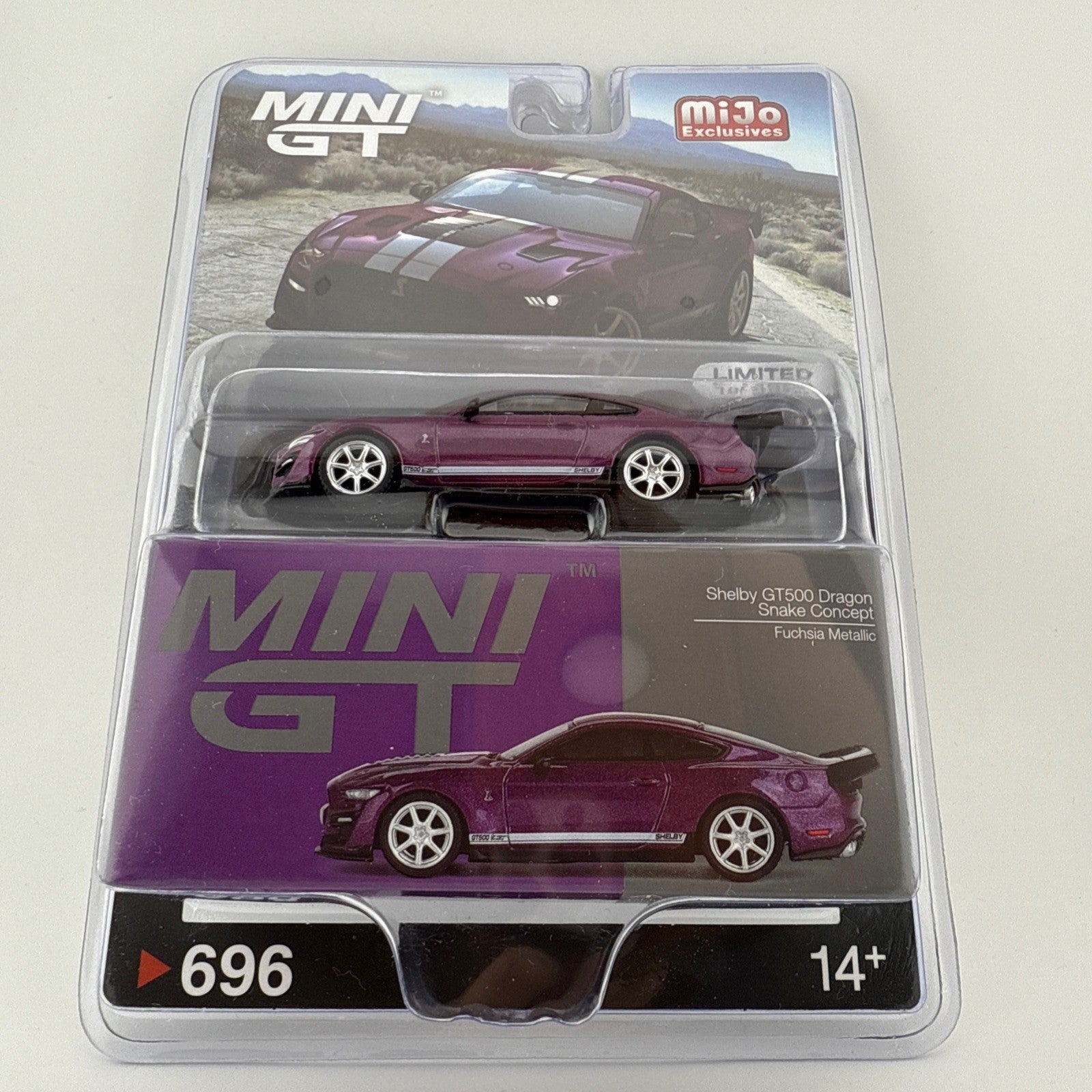 Ford Mustang Shelby GT500 Dragonsnake Concept Fuchsia Metallic   Mini GT MGT 0060