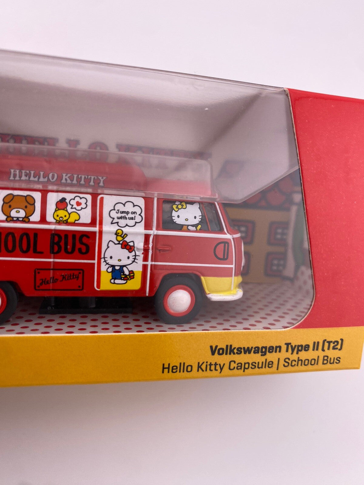 Volkswagen Type II (T2) Hello Kitty School Bus   Schuco Tarmac Works T64S 010 HK4