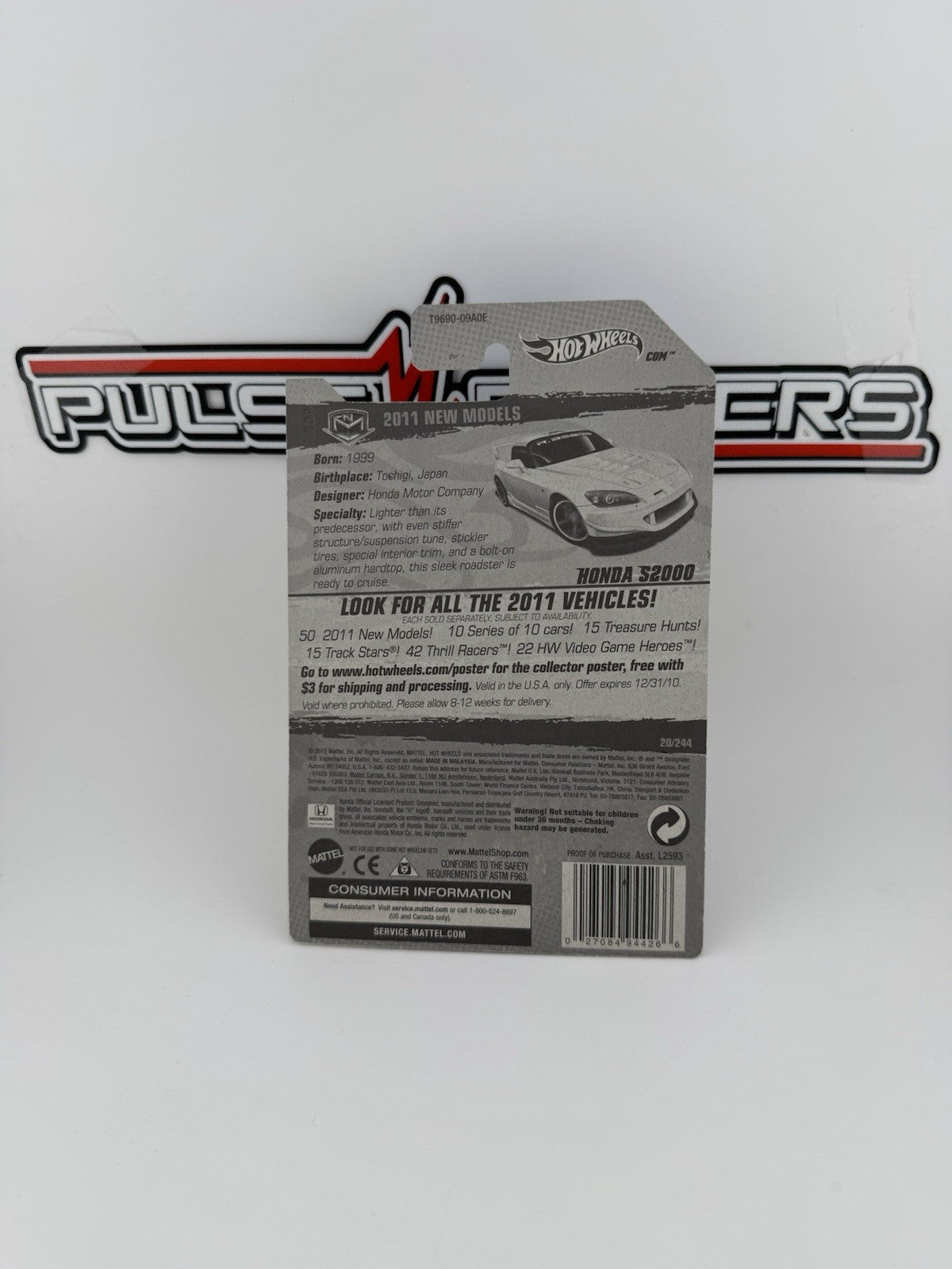Honda S2000 Hotwheels 2011 New Models with Protector1
