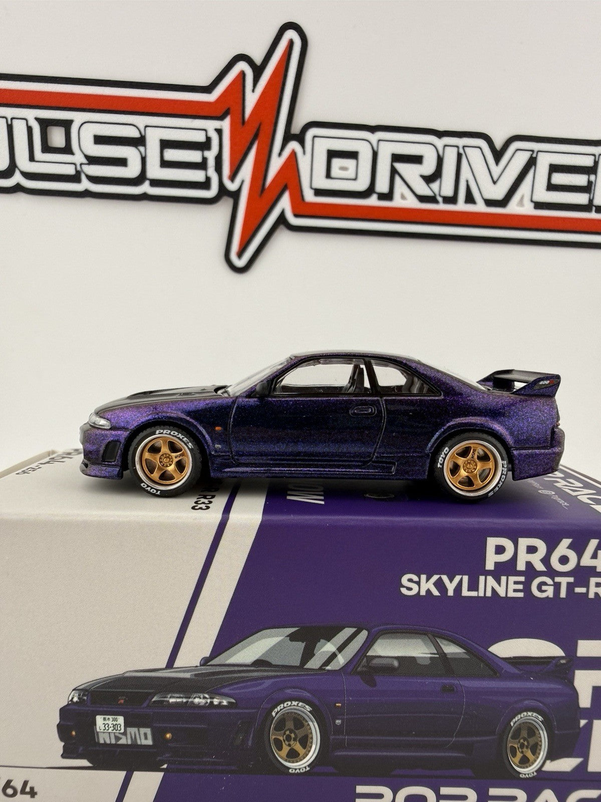 Nissan Skyline GT R R33 Purple   Pop Race PR64 0256 Open Box4