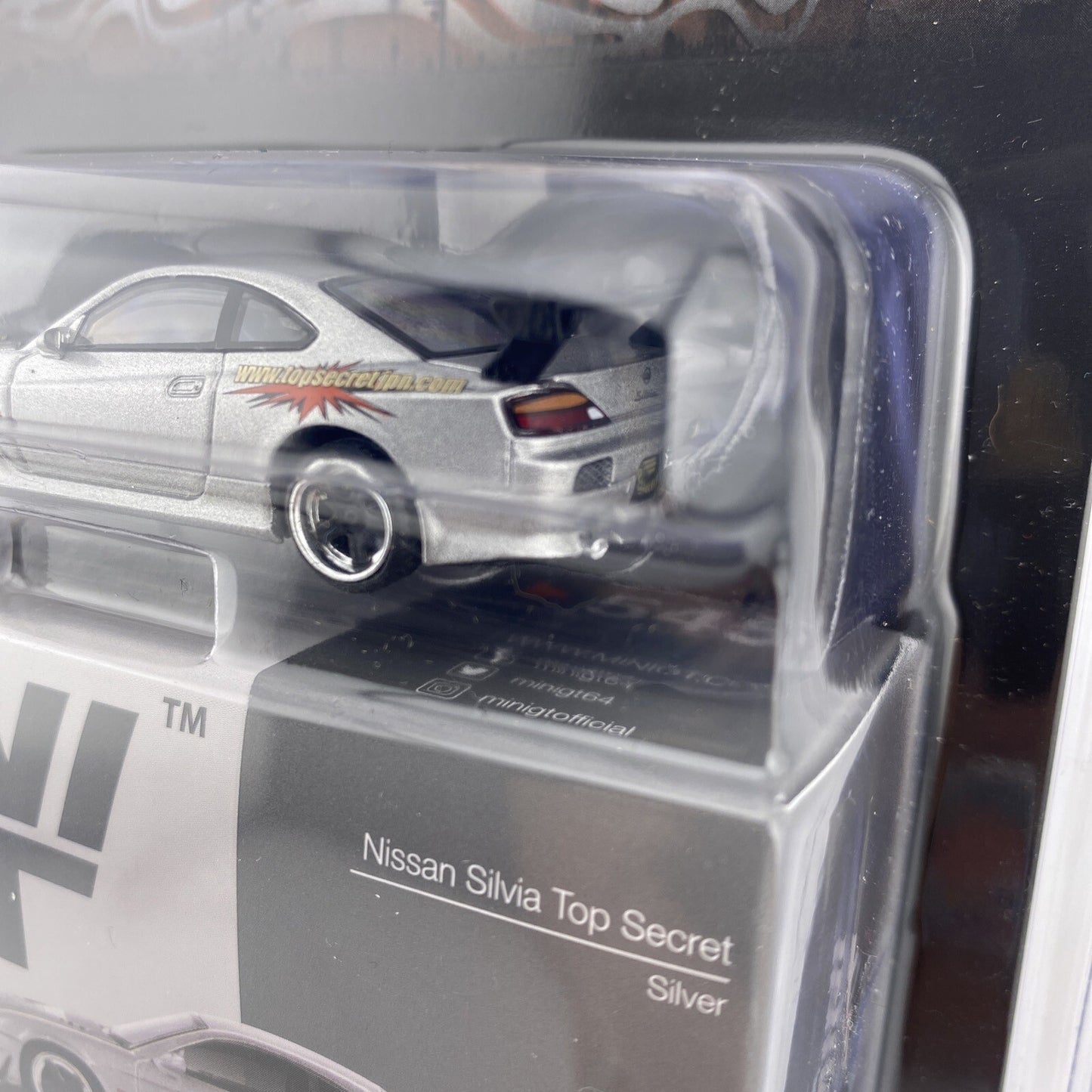 Nissan Silvia (S15) Top Secret   Silver   MINI GT 00545   Petersen Museum3