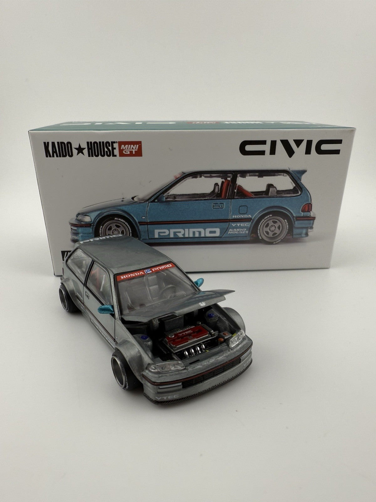 1/64 Kaido House x Mini GT Honda Civic EF Kaido Works V1 KHMG126 CHASE4