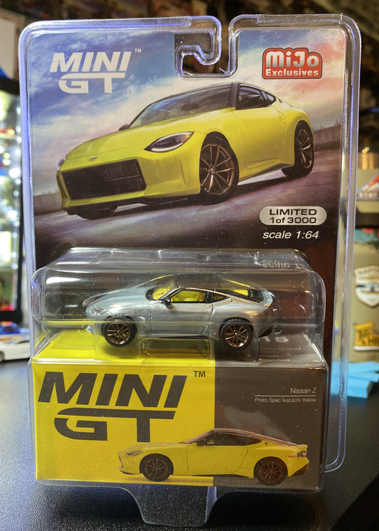 CHASE Nissan Z Proto Spec   Ikazuchi Yellow   MINI GT 415 MiJo 1 of 1250