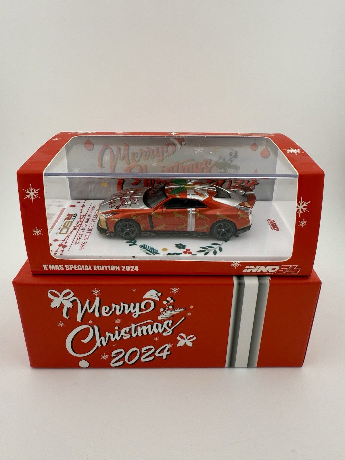 Nissan GT R50 by Italdesign Gold / Red / Silver   INNO64 IN64 R50 XMAS24 Unseal1