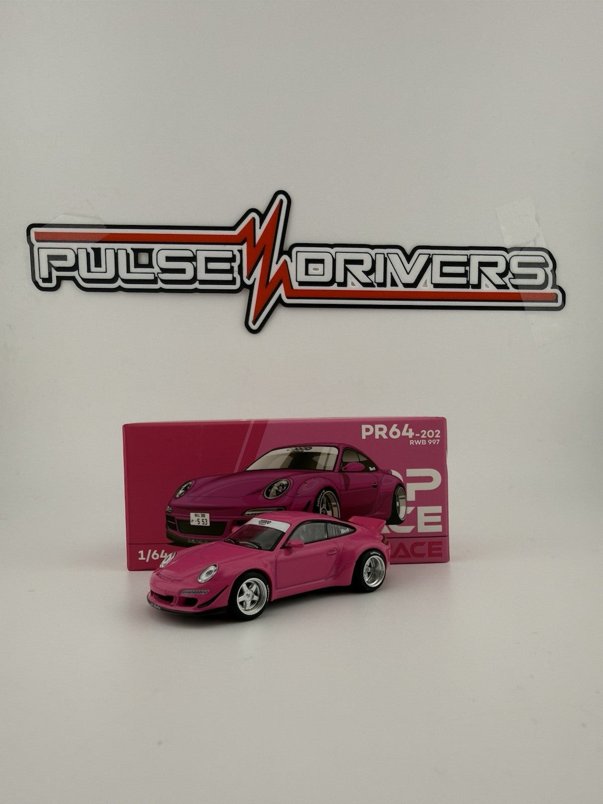 Porsche 911 Carrera RWB 997 Pink Pop Race PR64 0202 Open Box2