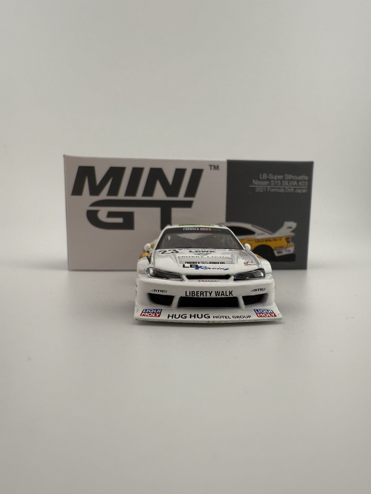 Nissan Silvia (S15) LB Super Silhouette Works White   Mini GT MGT 00434 Open Box6