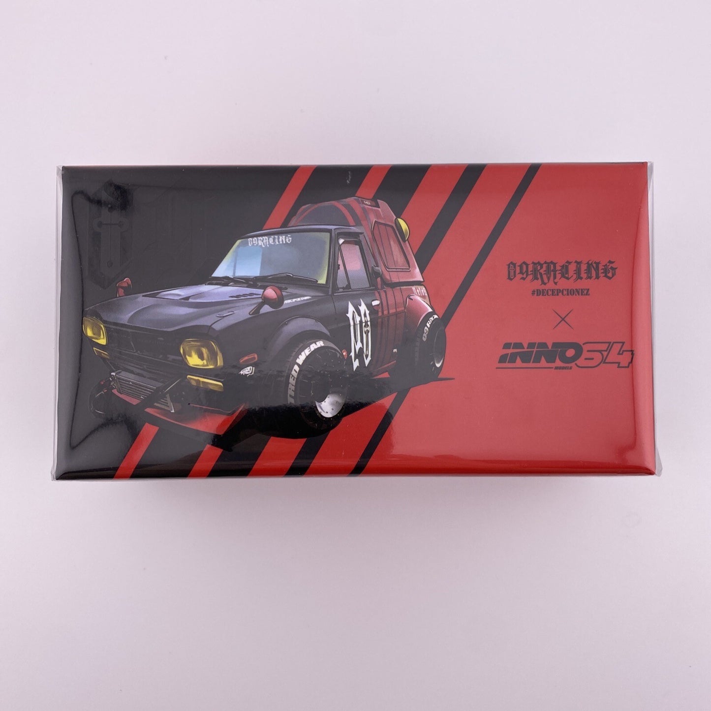 Nissan Sunny Hakotora   Black   INNO64   Camper Shell   Comes with Key Chain0
