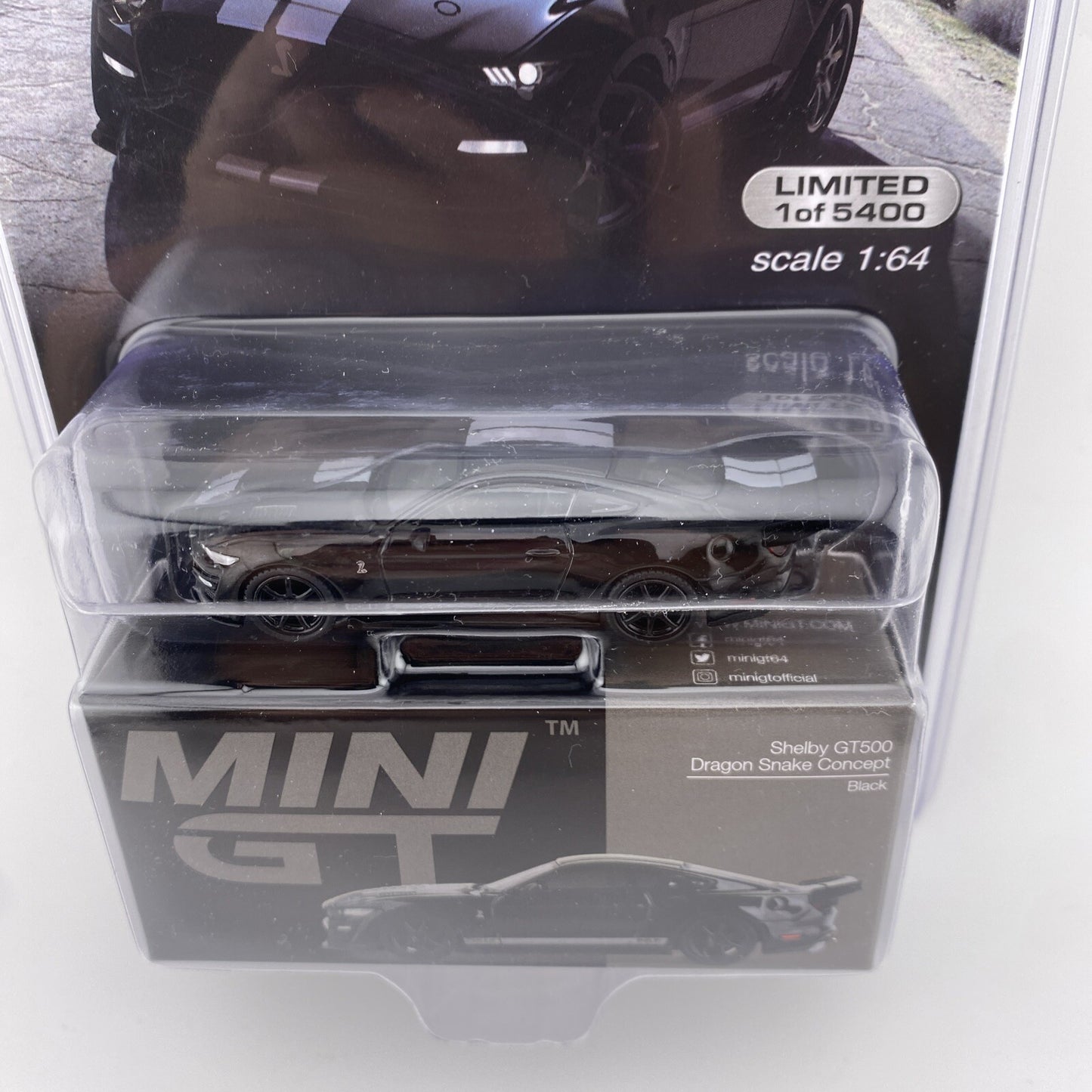 Ford Mustang Shelby GT500 Dragonsnake Concept Black   Mini GT MGT 005752