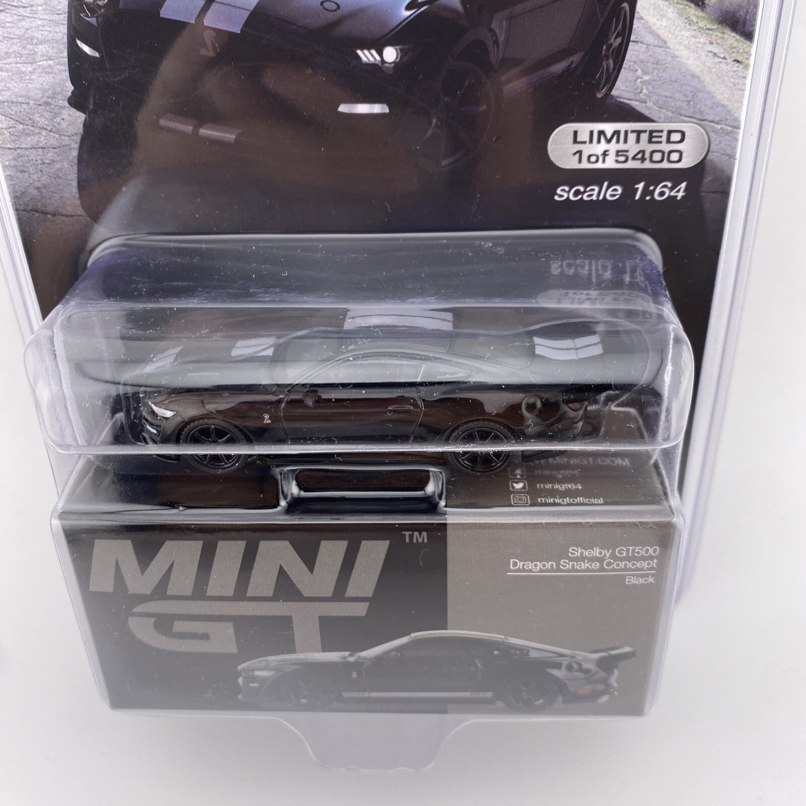 Ford Mustang Shelby GT500 Dragonsnake Concept Black   Mini GT MGT 005752