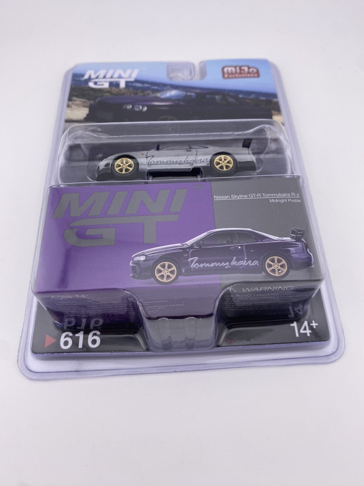 CHASE   Nissan Skyline GT R R34 Tommykaira R z Raw/Purple Mini GT 006164