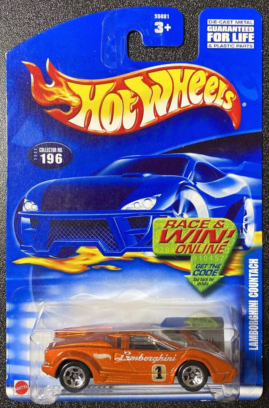 Hot Wheels 2022 collector number 196 Wheels Lamborghini Countach in Protector0