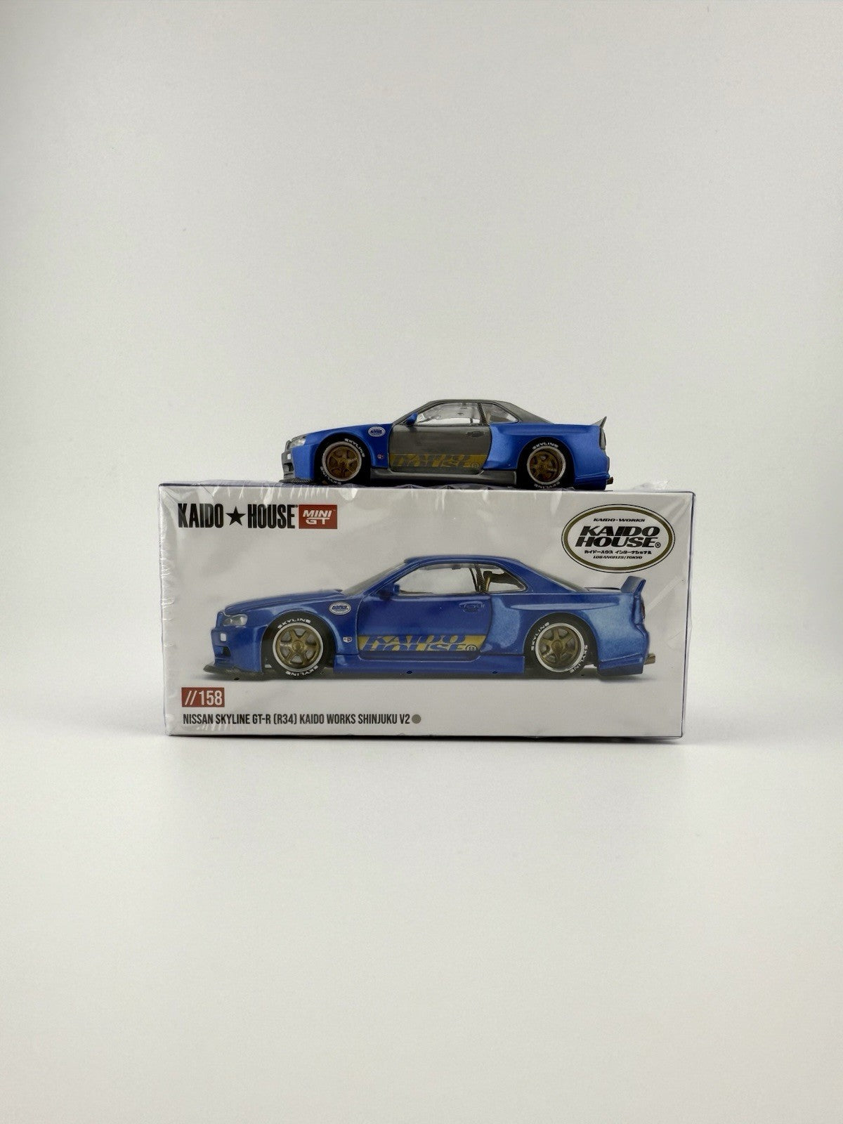 Kaido House x Mini GT Nissan Skyline GT R (R34) Shinjuku V2 KHMG158     CHASE8