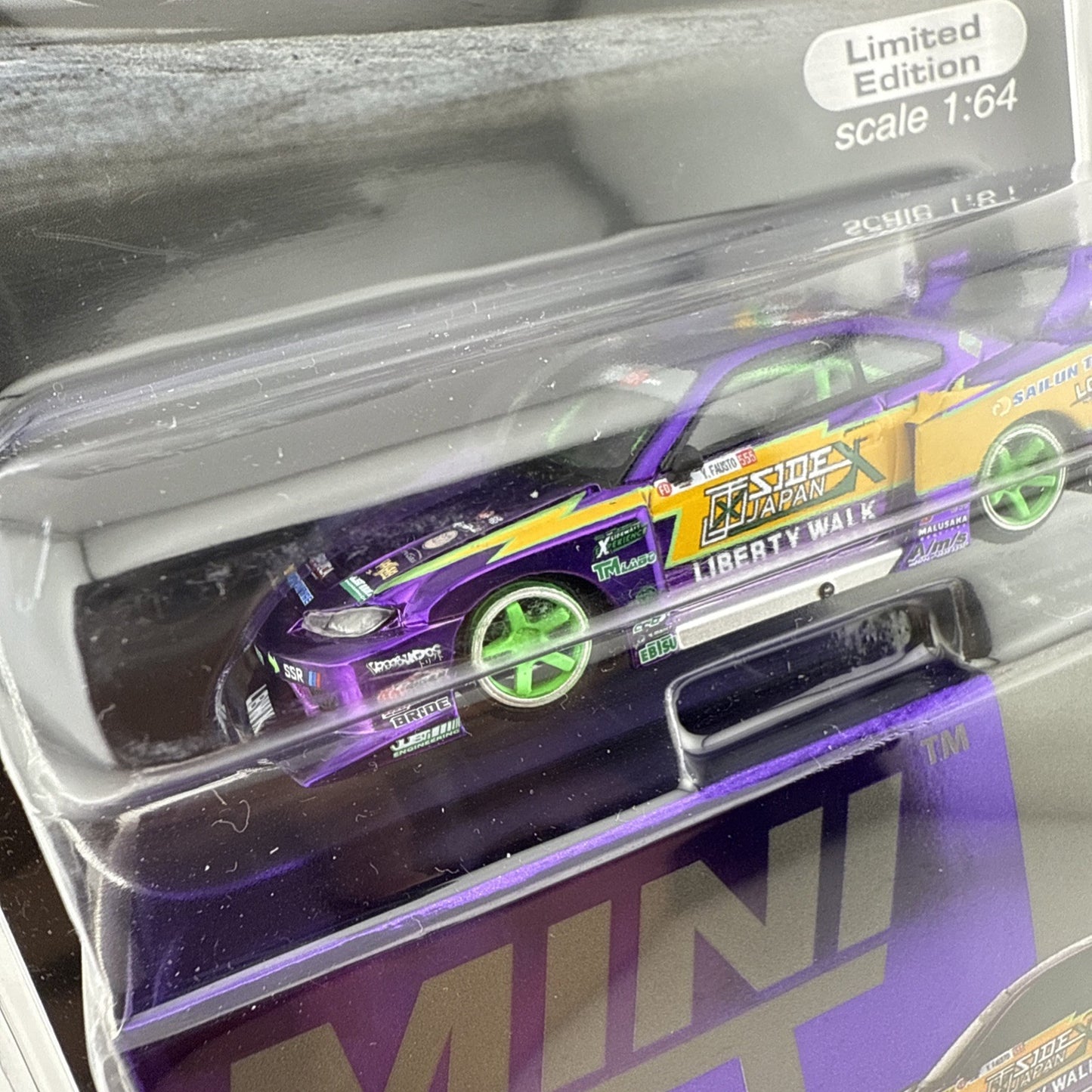 Nissan Silvia (S15) LB Super Silhouette Works Purple   Mini GT MGT 005763