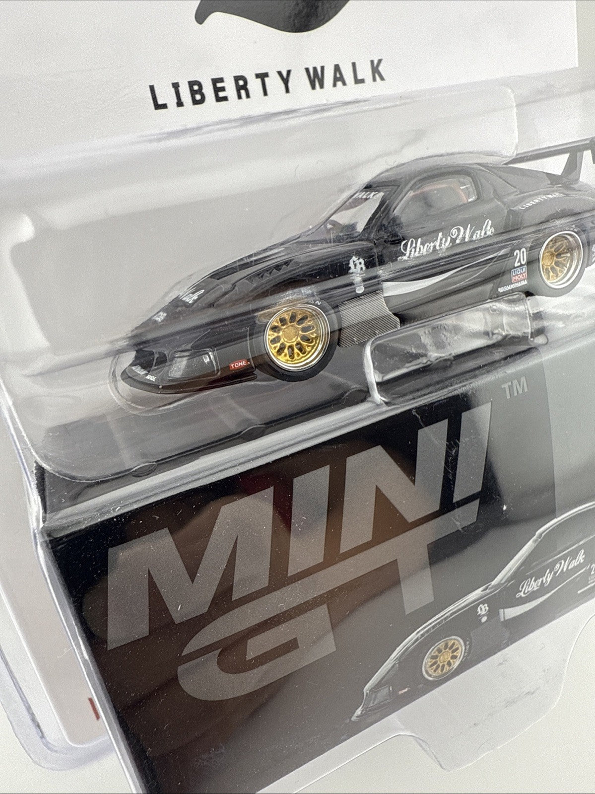 LBWK Packaging   Mazda RX 7 LB Super Silhouette Black   Mini GT MGT 00785 LB4