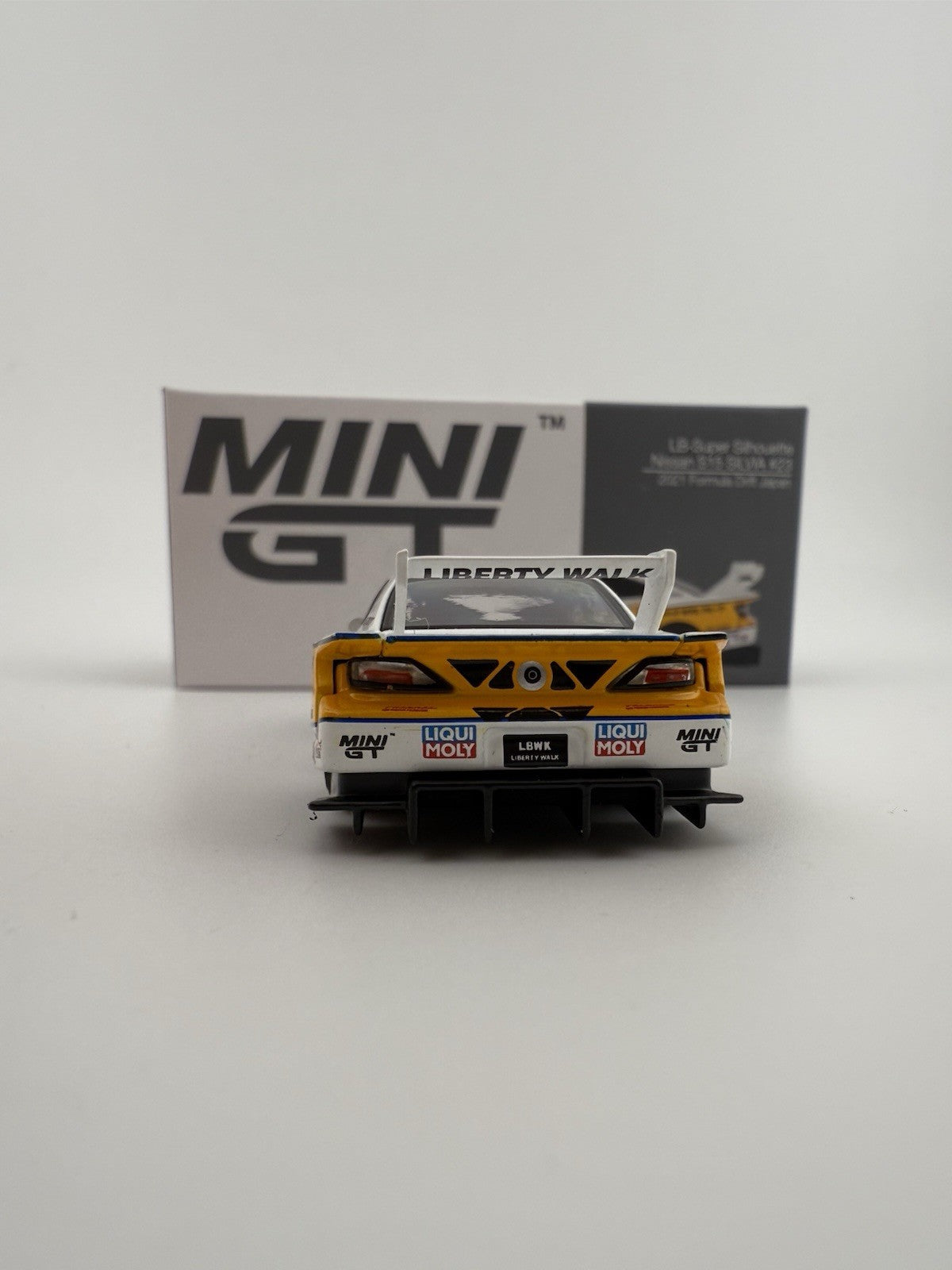 Nissan Silvia (S15) LB Super Silhouette Works White   Mini GT MGT 00434 Open Box5