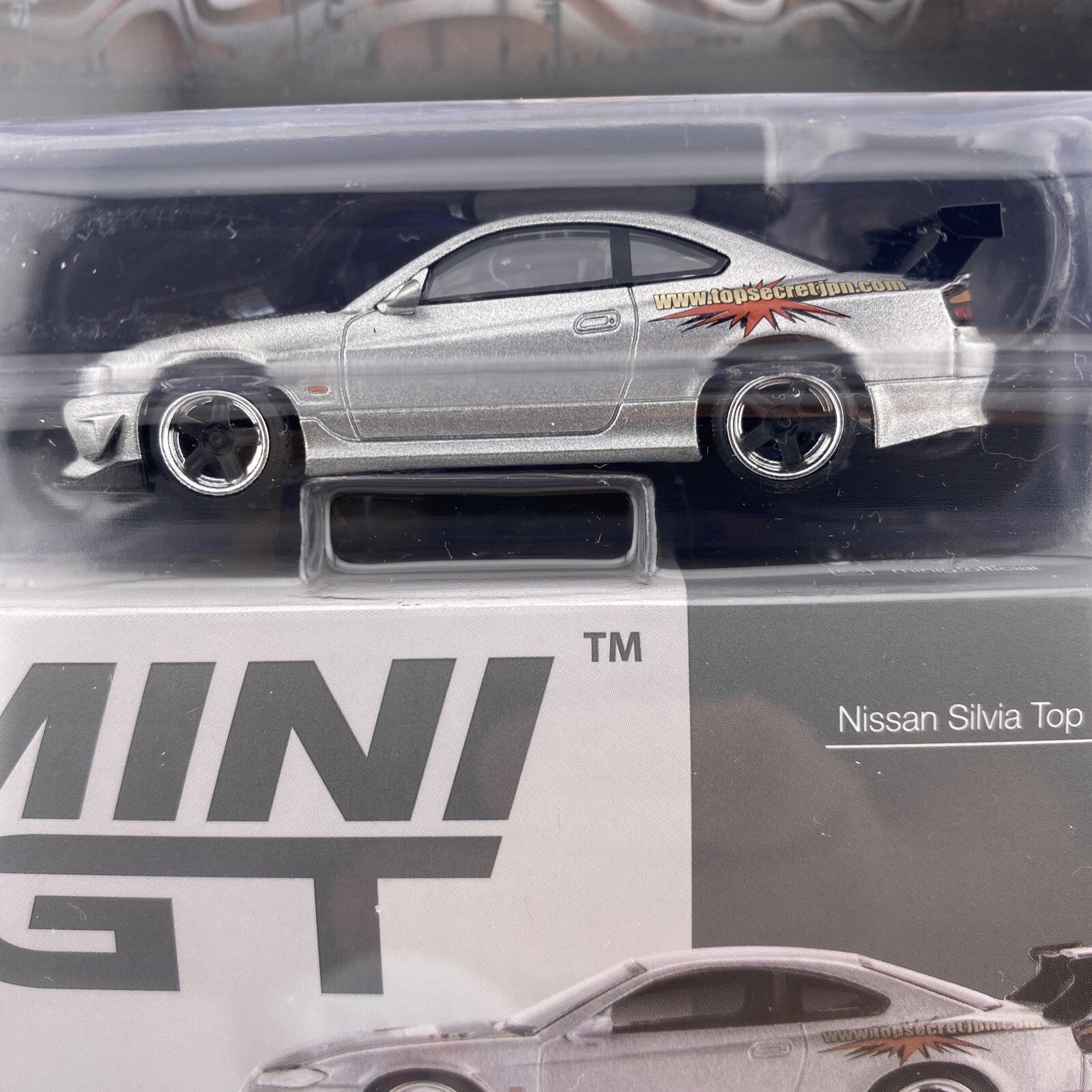Nissan Silvia (S15) Top Secret   Silver   MINI GT 00545   Petersen Museum1