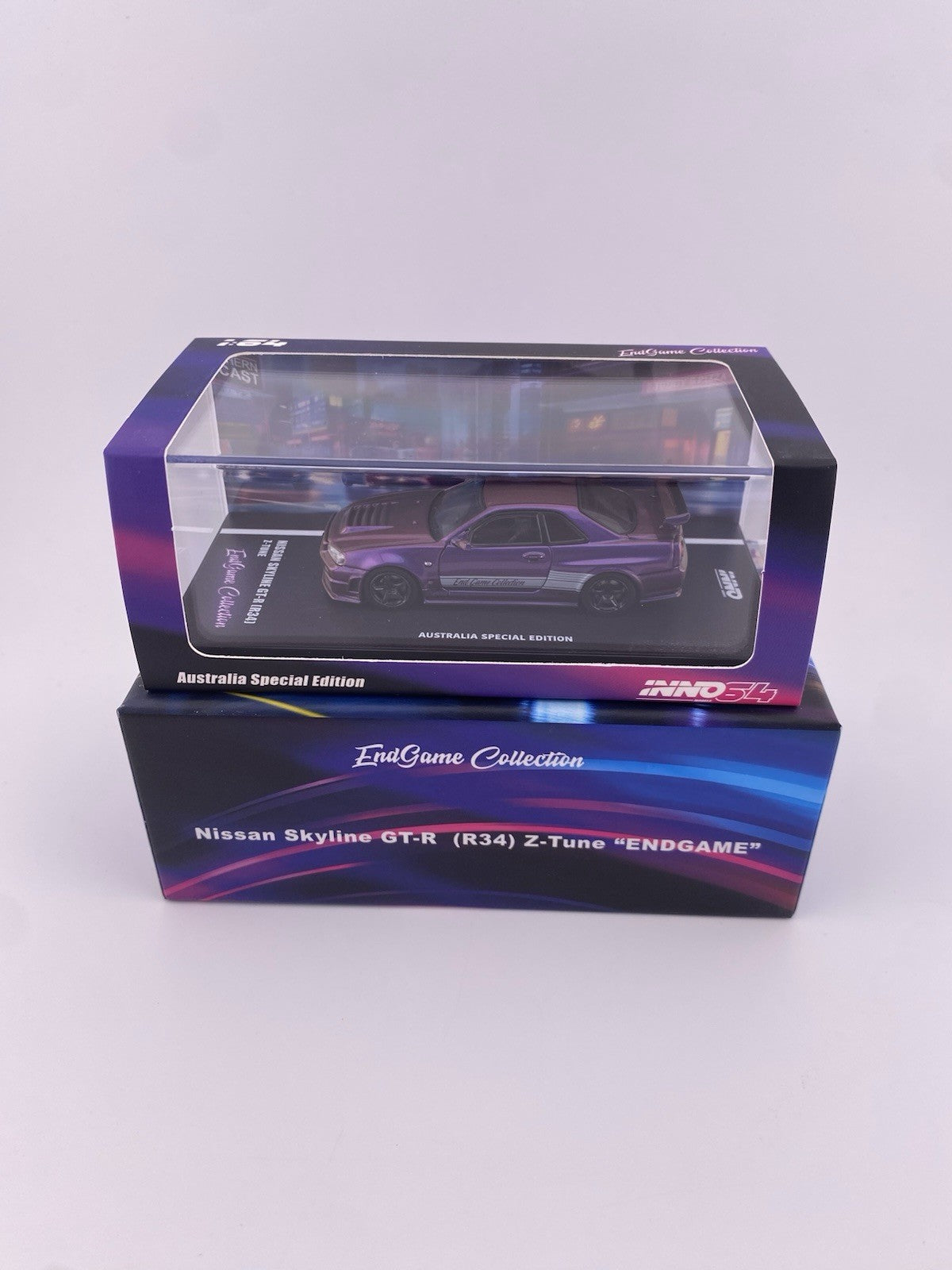 Nissan Skyline GT R R34 Midnight Purple Endgame Inno64 NUMBERED Edition 170/2002