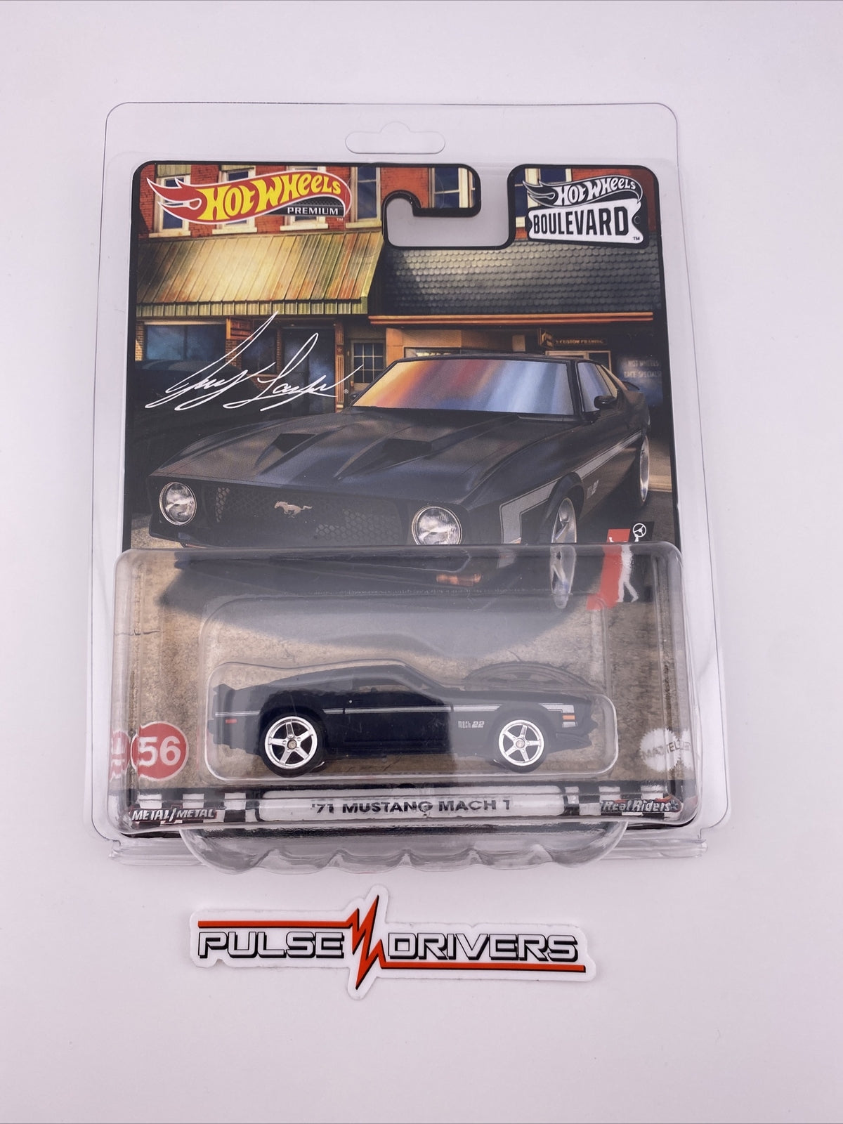 71 Mustang Mach 1   Black   Hot Wheels   Boulevard 56 in Protector3