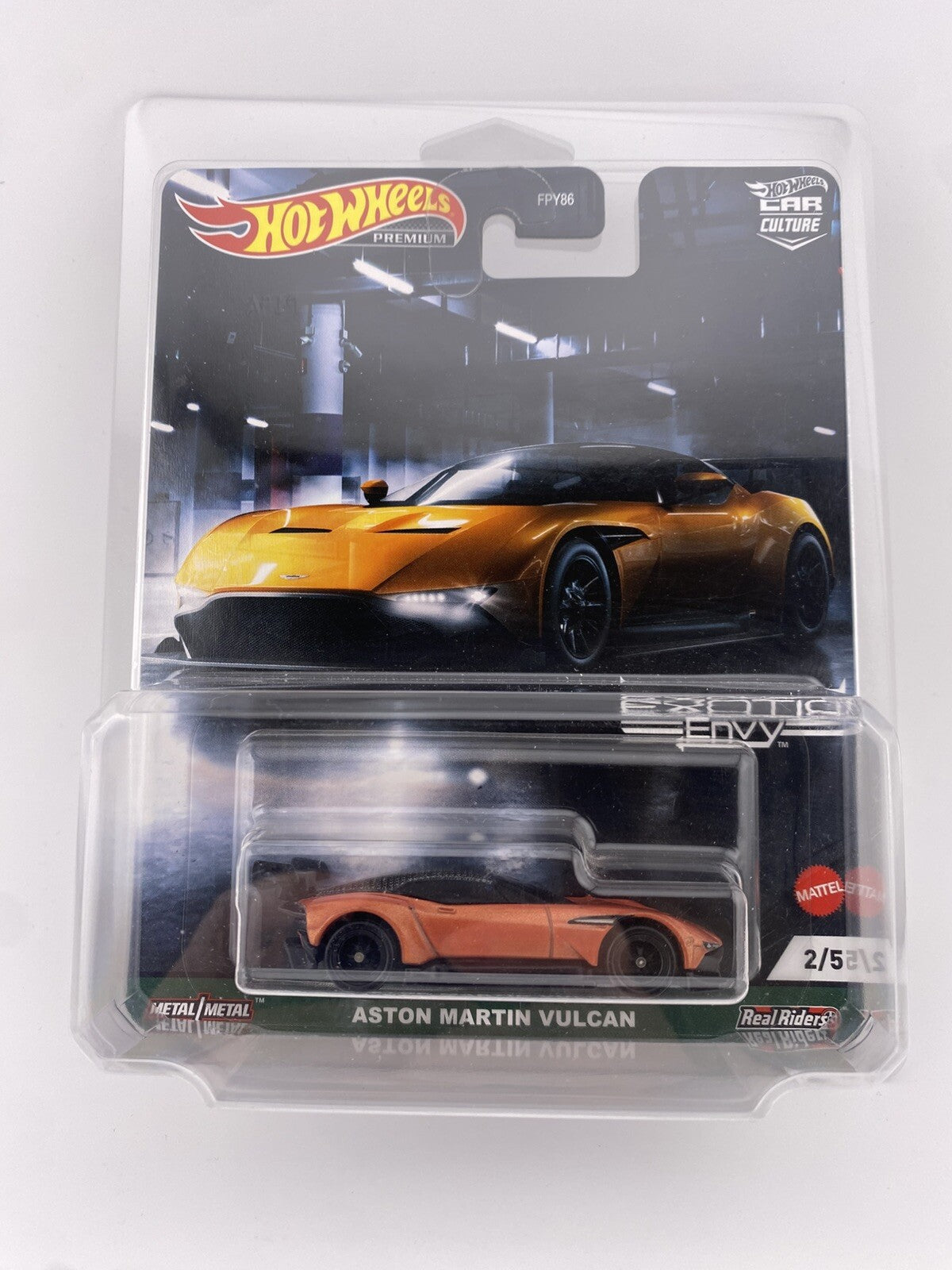 Aston Martin Vulcan Orange   Hot Wheels Car Culture Exotic Envy in Protector4