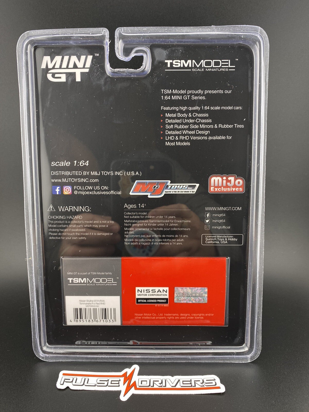 Nissan Skyline GT R (R34) Tommykaira R z   Red   Mini GT 005434