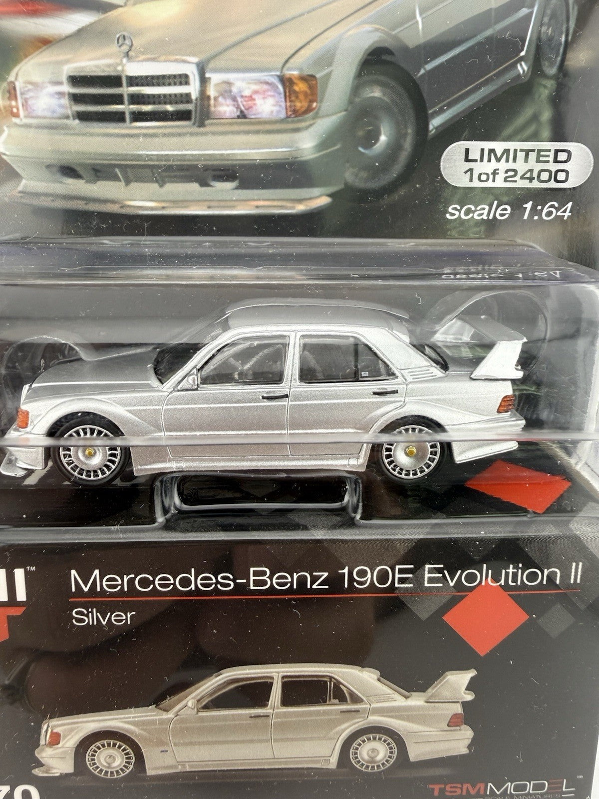 Mercedes-Benz 190E 2.5 16 Evolution II Silver - Mini GT MGT 00170 DTM1