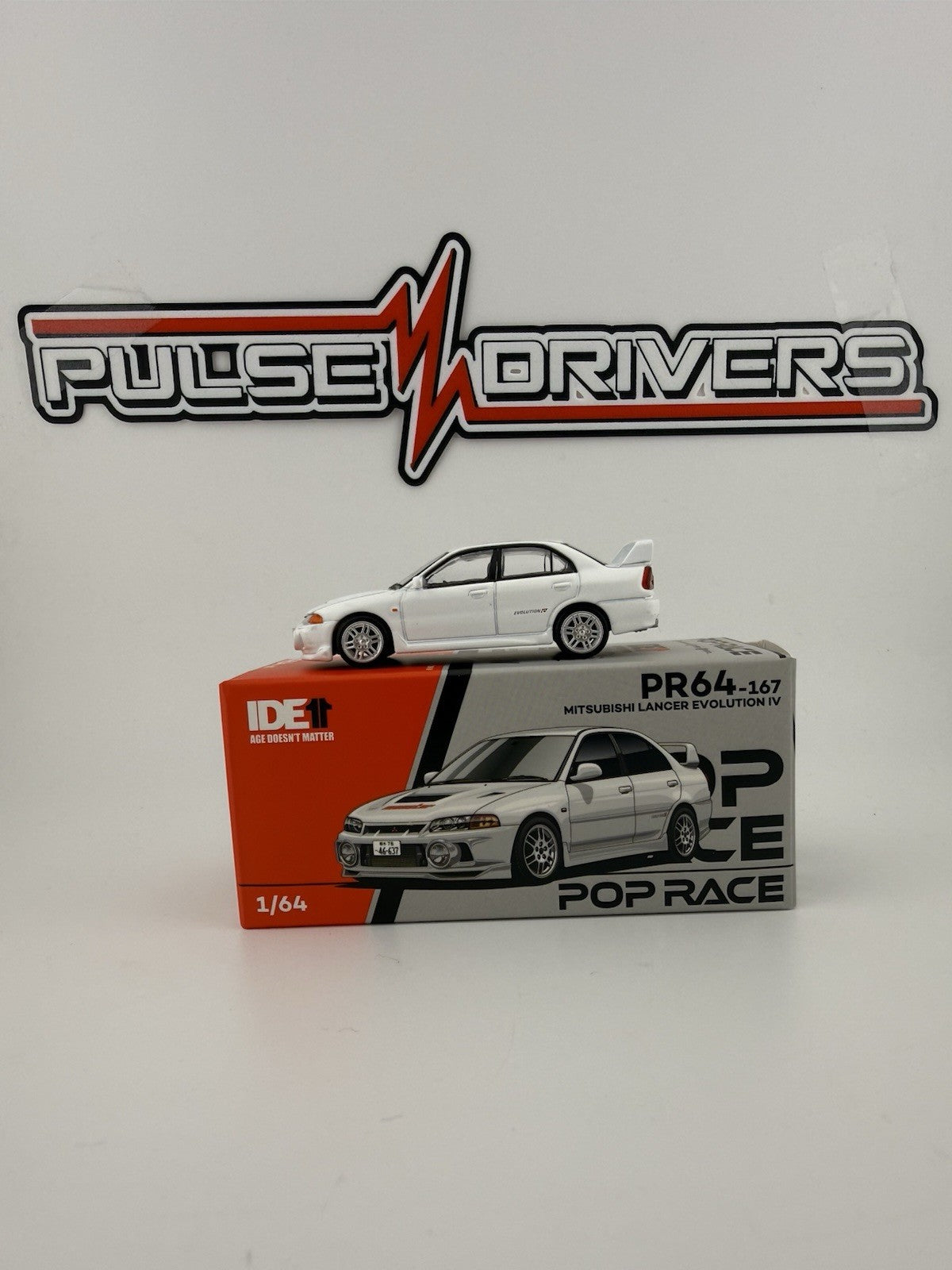 Mitsubishi Lancer Evolution IV White Monster - POPRACE PR64-0167 Open0