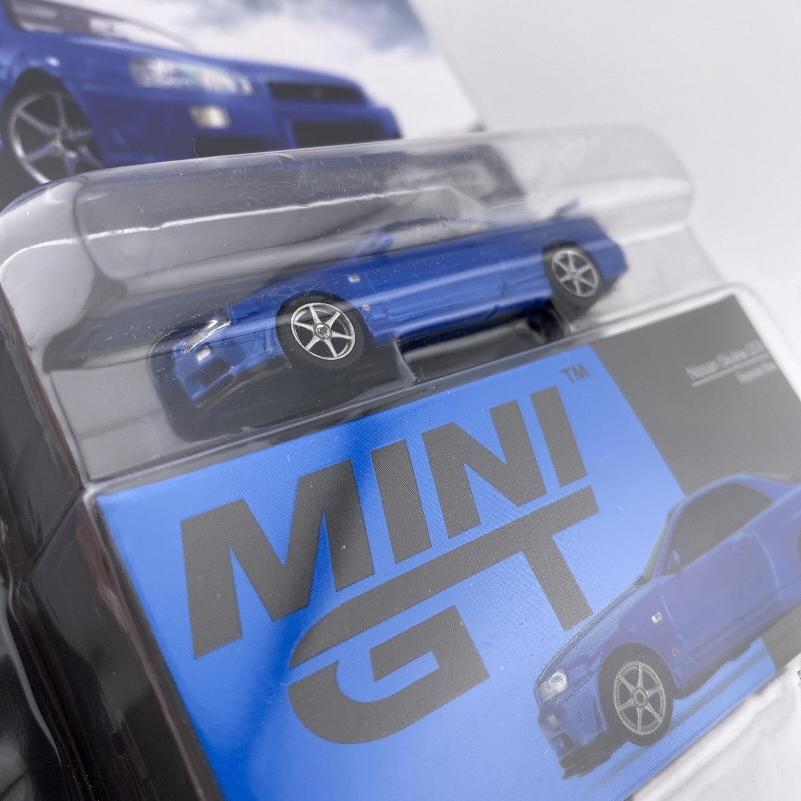 Nissan Skyline GT R R34 V Spec II   Bayside Blue   Mini GT 003412