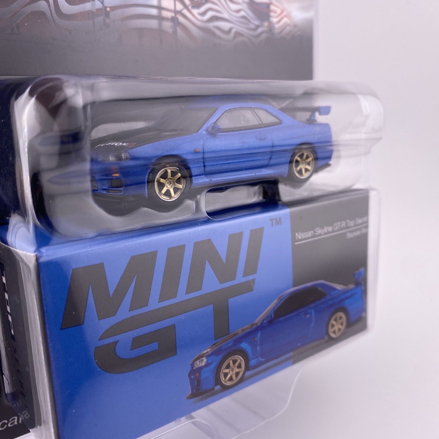 Nissan Skyline GT R Top Secret   Bayside Blue   MINI GT 00531   Petersen Museum2