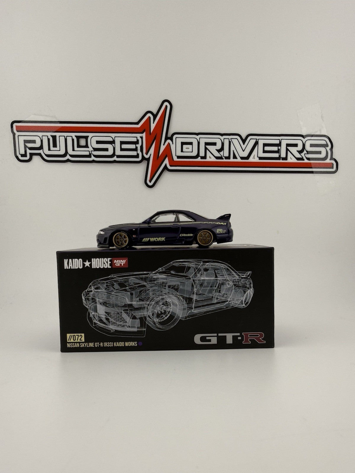Nissan Skyline GT R (R33) Imai Racing Purple   Kaido House KHMG 072 V1 Open Box0