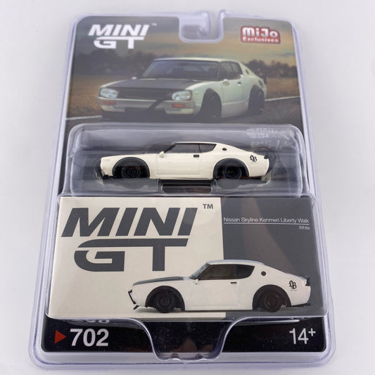 Nissan Skyline Kenmeri Liberty Walk White   Mini GT MGT 007020