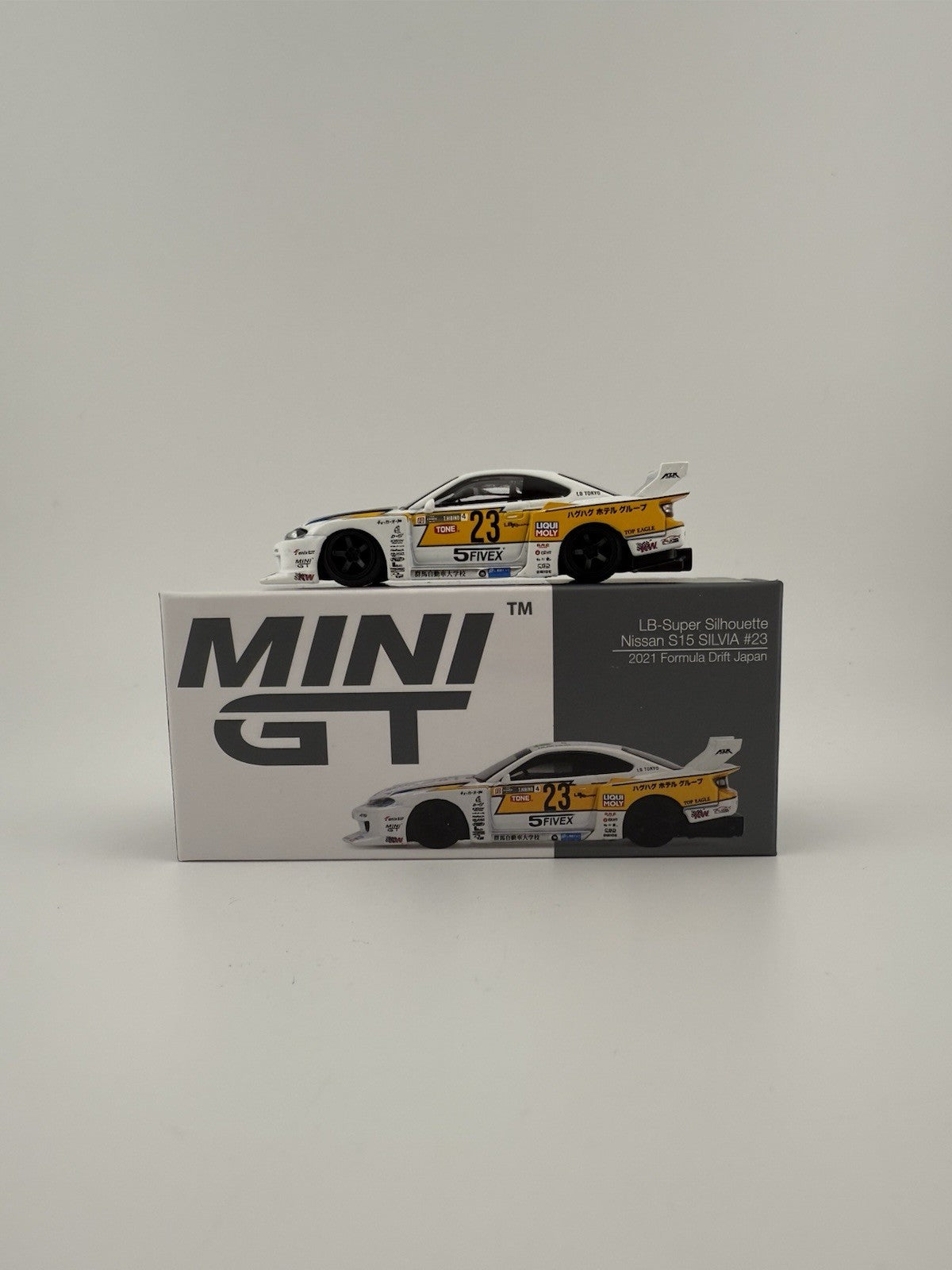 Nissan Silvia (S15) LB Super Silhouette Works White   Mini GT MGT 00434 Open Box0