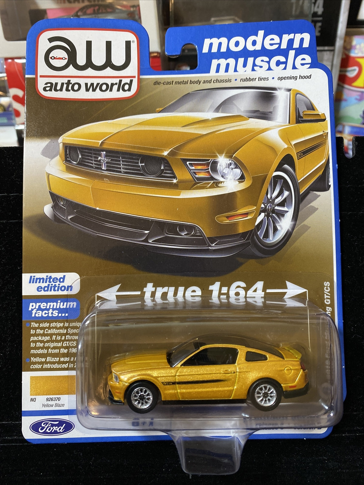 2012 Ford Mustang GT/CS Yellow Blaze Metallic with Black Top and Stripes "Mod...0