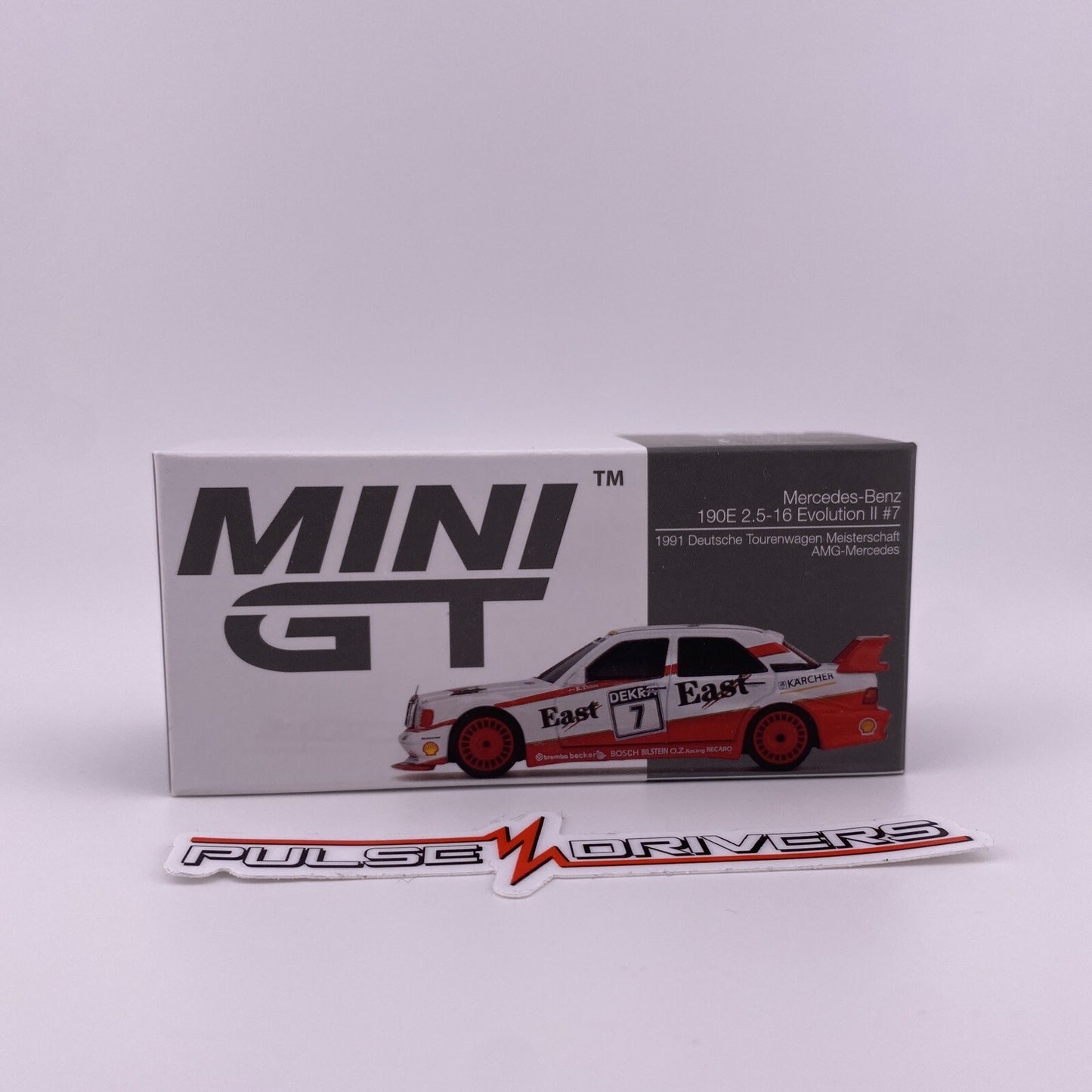 Mercedes Benz 190E 2.5 16 Evolution II   White   Mini GT 00239 AMG Mercedes DTM1