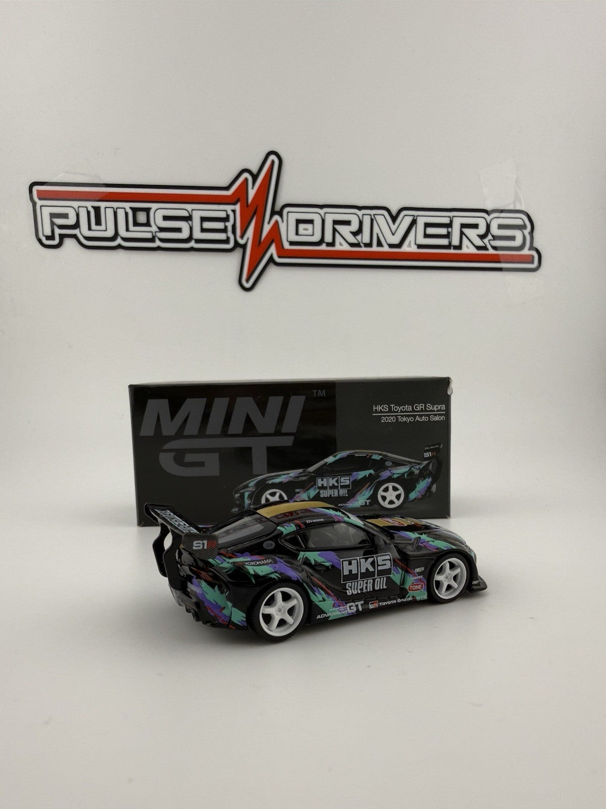 HKS Toyota GR Supra (A90) Black   Mini GT MGT 00350 2020 Toyota Auto Salon Open3