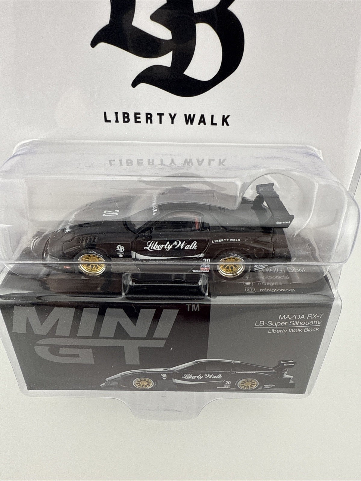 LBWK Packaging   Mazda RX 7 LB Super Silhouette Black   Mini GT MGT 00785 LB3