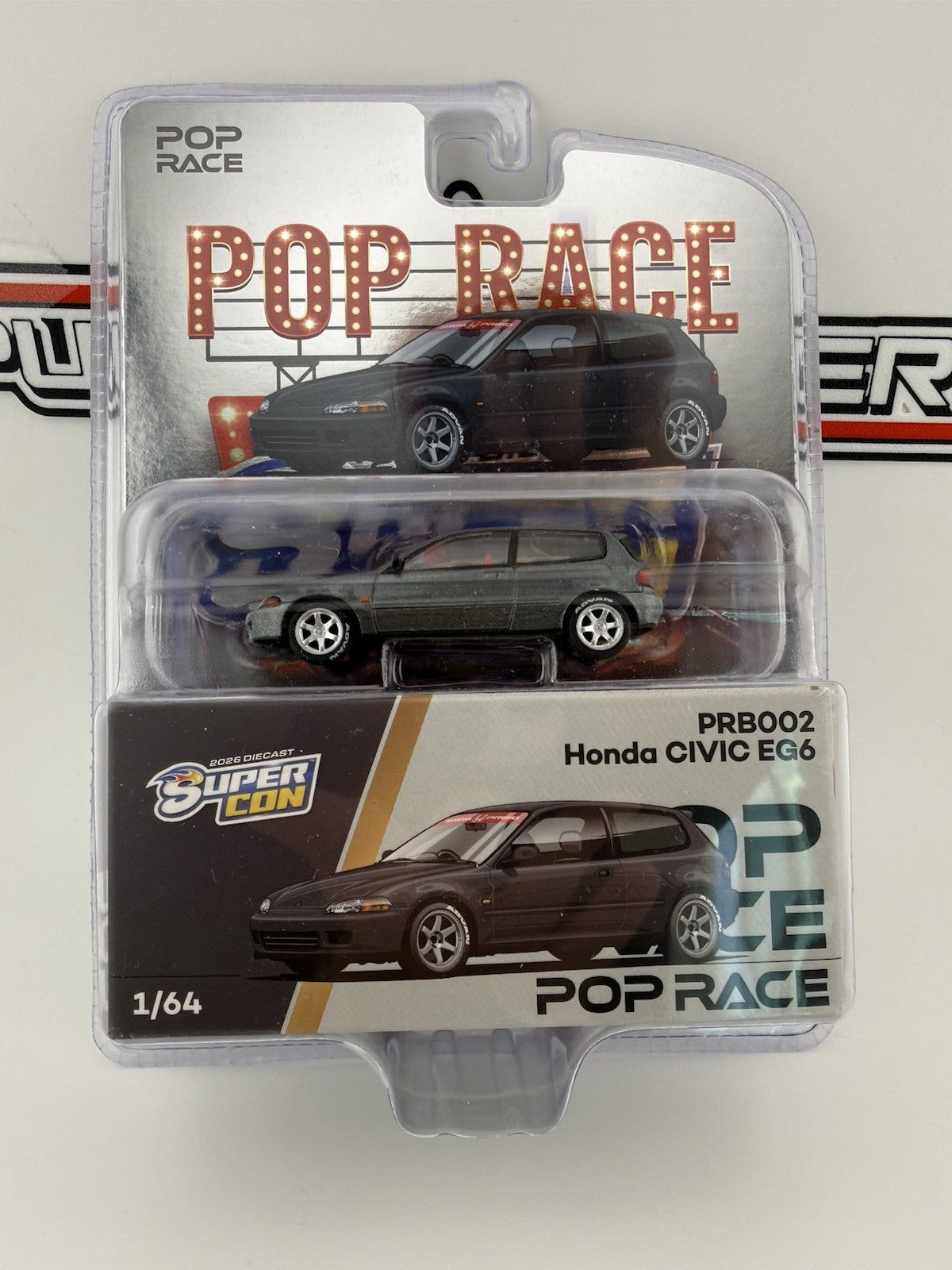 Honda Civic EG6 - Pop Race PRB002 2026 Diecast Supercon Exclusive Las Vegas Car1