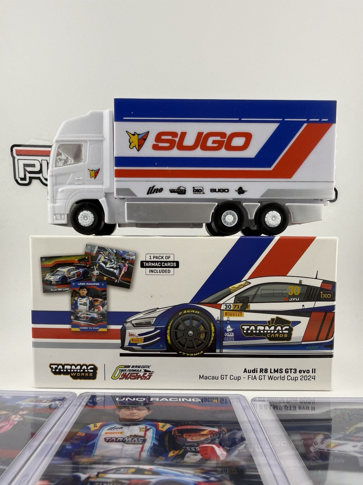 Audi R8 LMS GT3 Uno Racing Tarmac Works with Tarmac Cards Opened1