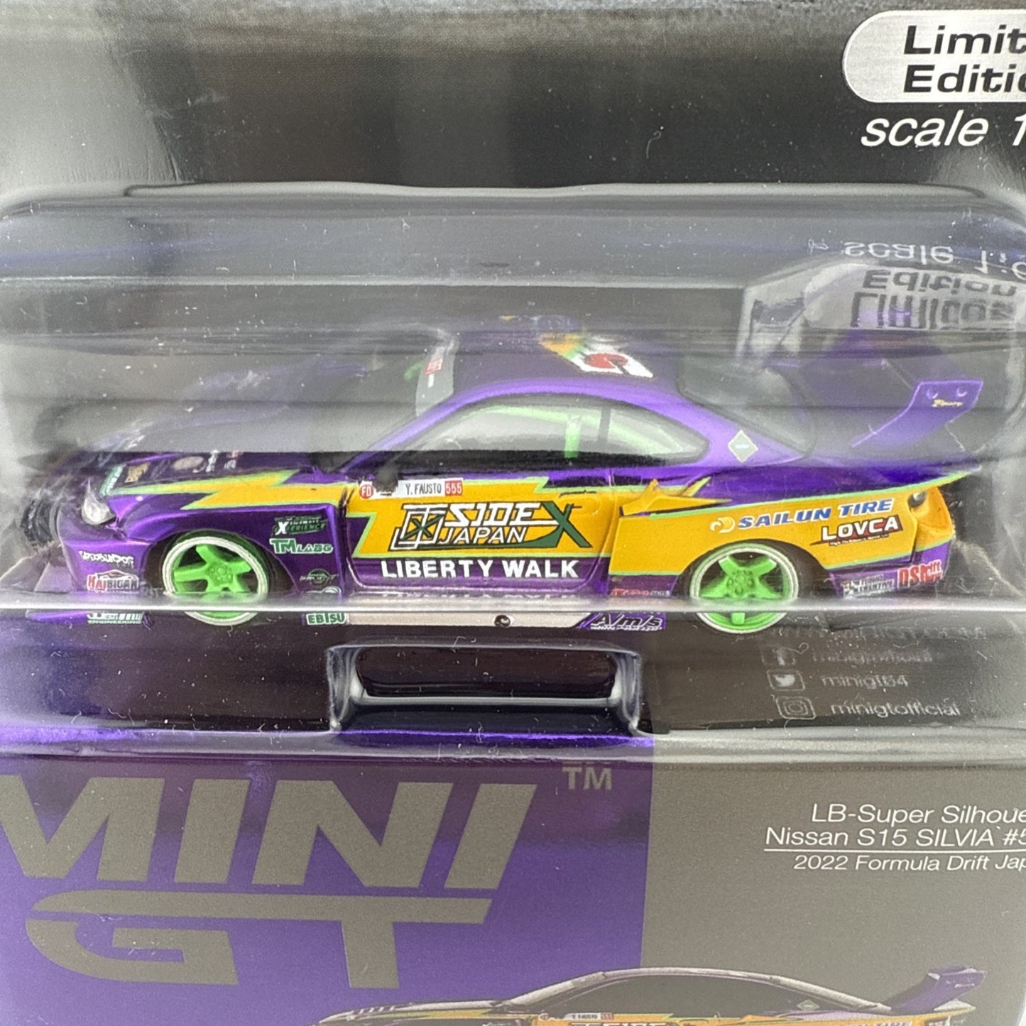Nissan Silvia (S15) LB Super Silhouette Works Purple   Mini GT MGT 005762
