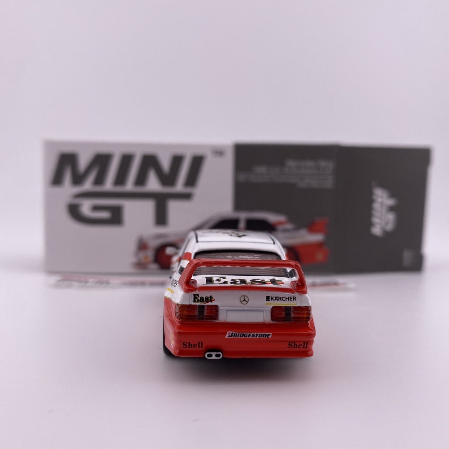 Mercedes Benz 190E 2.5 16 Evolution II   White   Mini GT 00239 AMG Mercedes DTM5