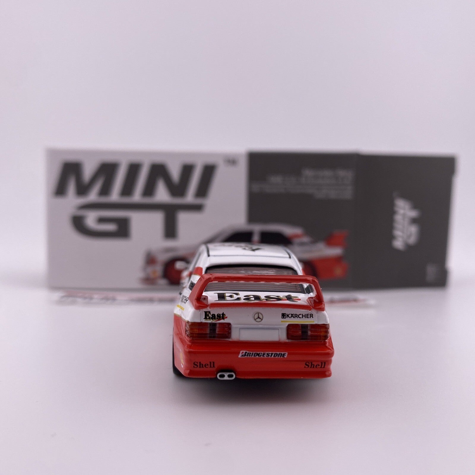 Mercedes Benz 190E 2.5 16 Evolution II   White   Mini GT 00239 AMG Mercedes DTM5