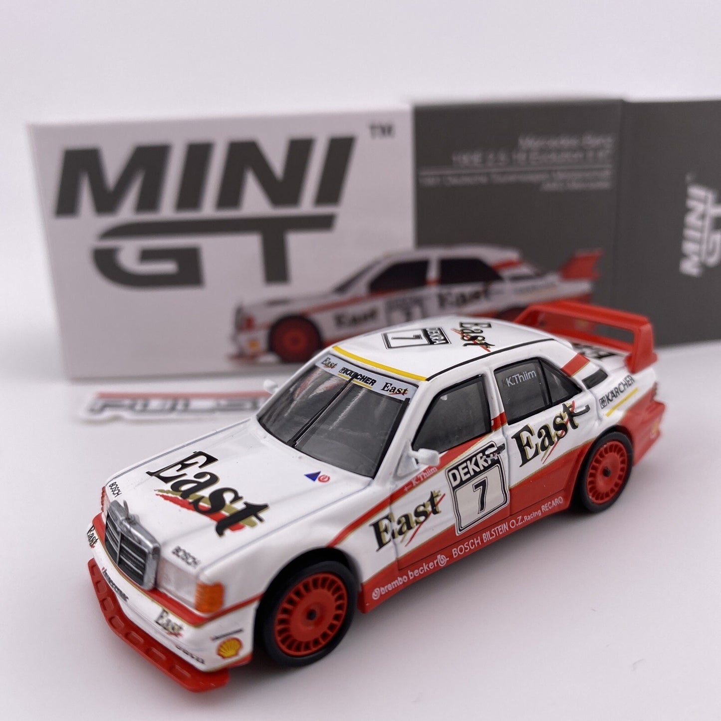 Mercedes Benz 190E 2.5 16 Evolution II   White   Mini GT 00239 AMG Mercedes DTM4