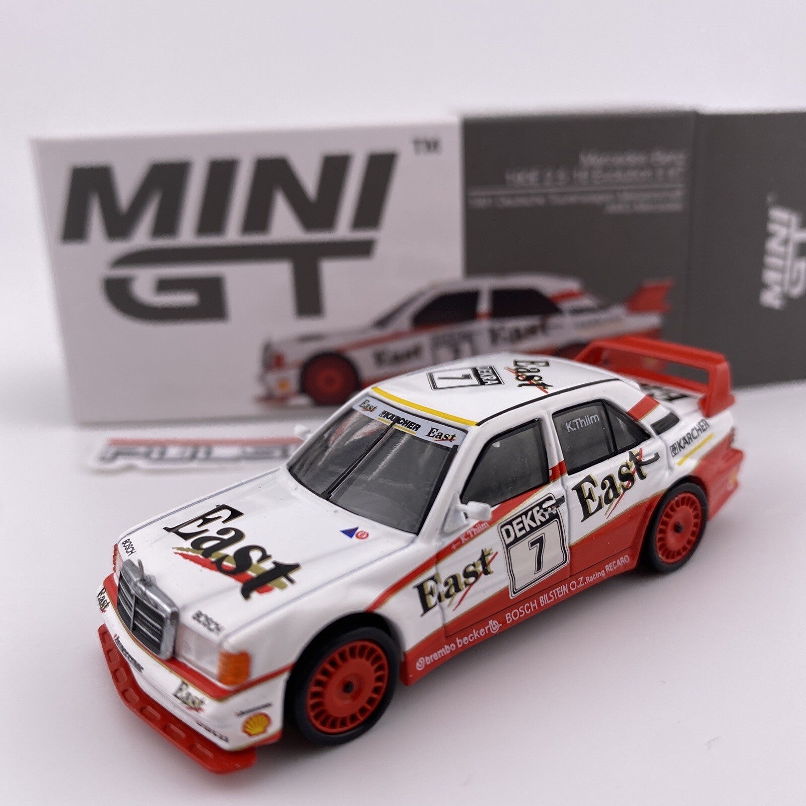 Mercedes Benz 190E 2.5 16 Evolution II   White   Mini GT 00239 AMG Mercedes DTM4