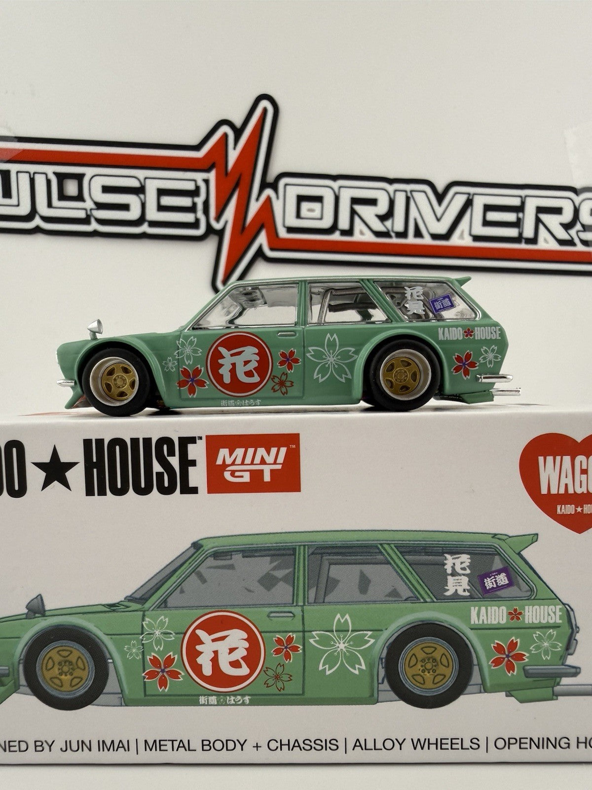 Datsun 510 Wagon Kaido House Green   Kaido House KHMG 013 V2 Open Boxes1