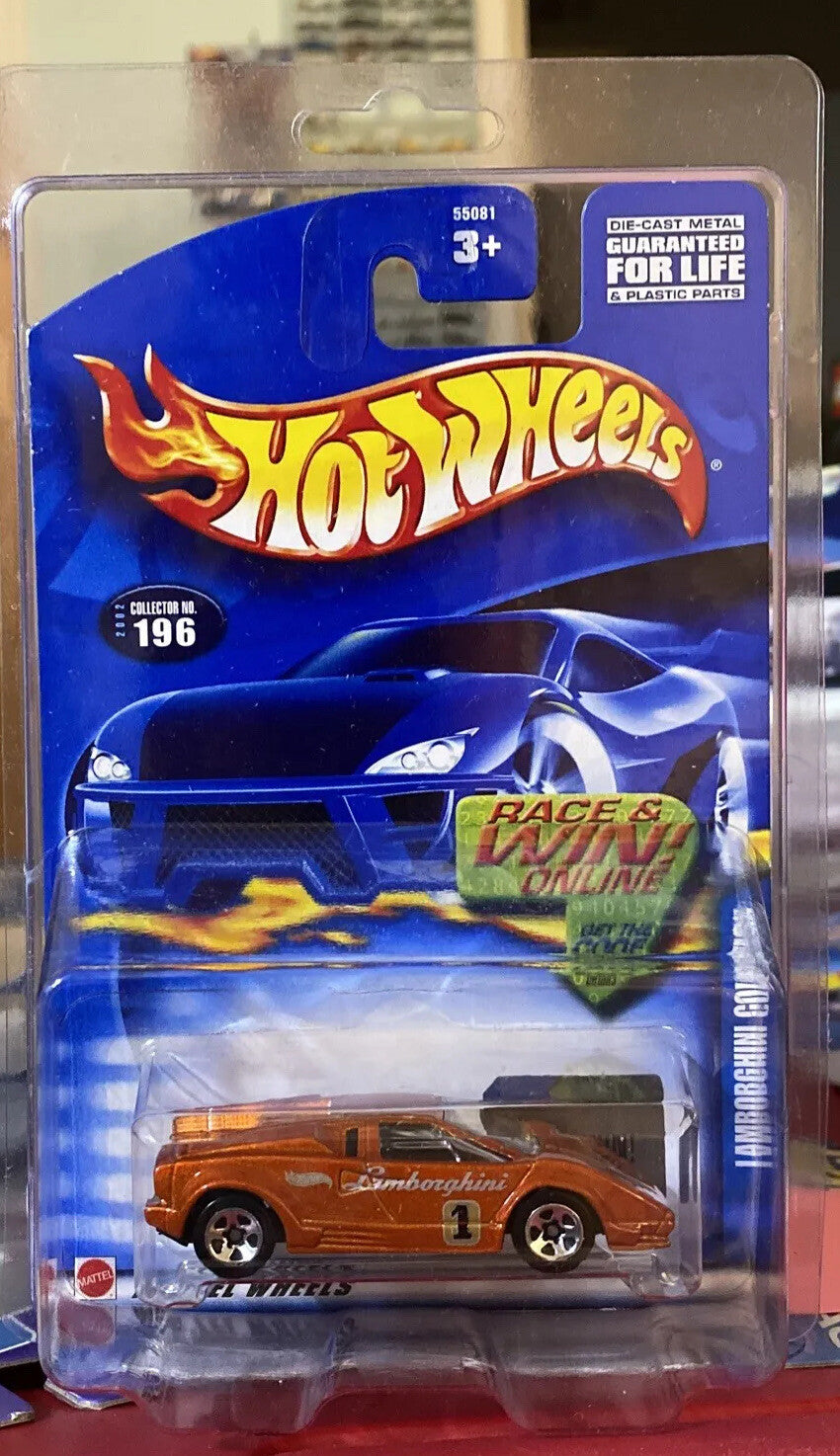 Hot Wheels 2022 collector number 196 Wheels Lamborghini Countach in Protector1