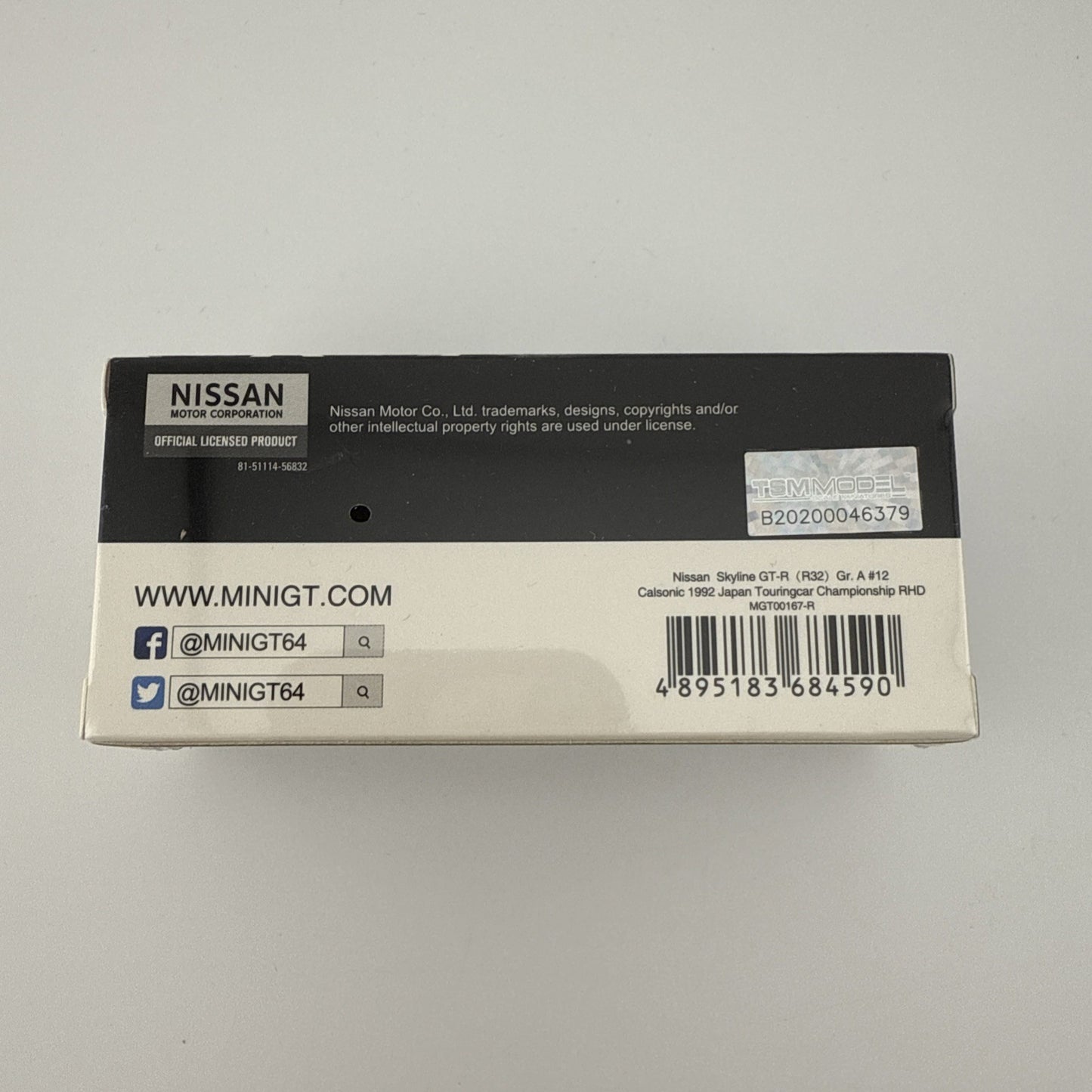 Nissan Skyline GT R (R32) Gr. A Mini GT 00167  1Calsonic 1992 JTCC Sealed Box2