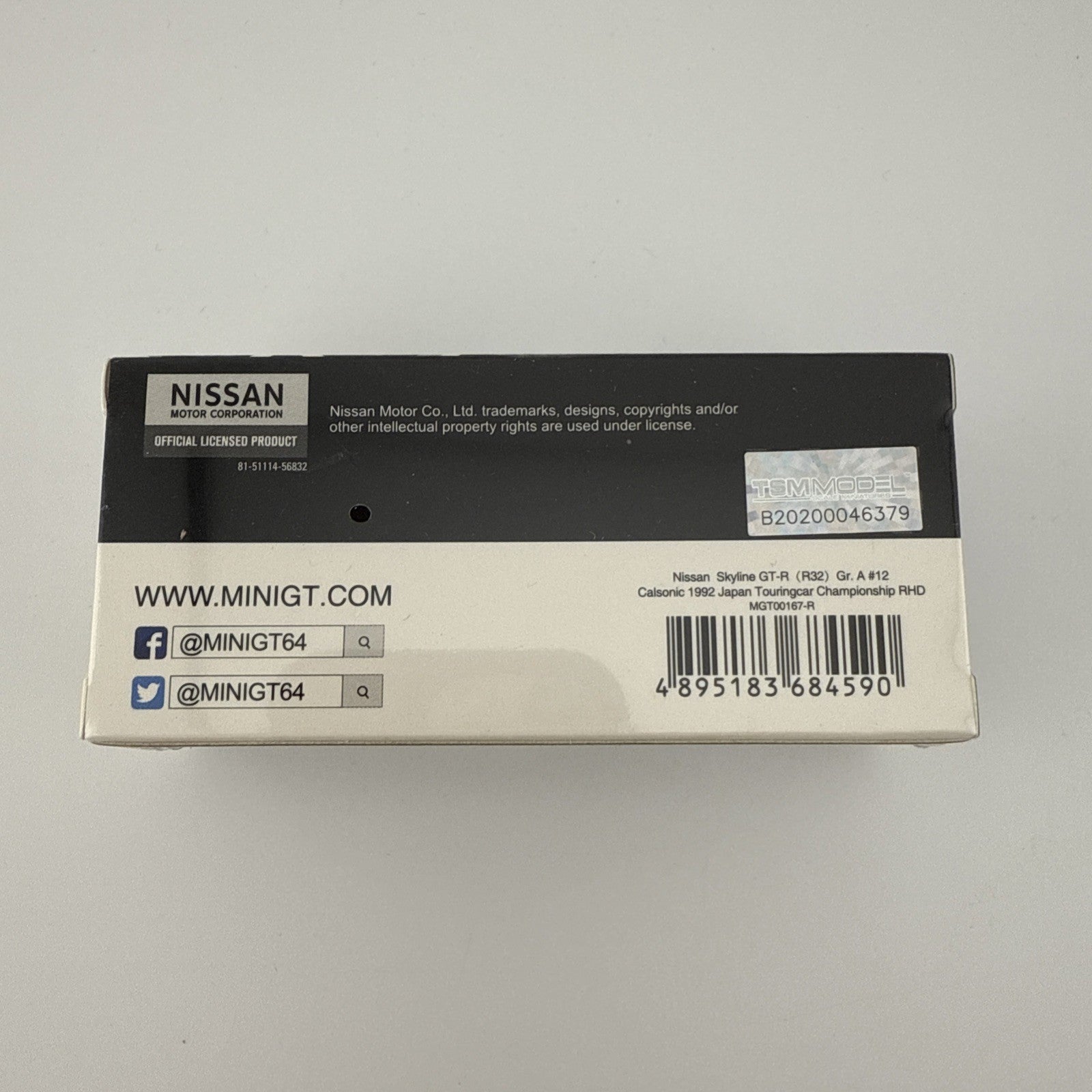 Nissan Skyline GT R (R32) Gr. A Mini GT 00167  1Calsonic 1992 JTCC Sealed Box2
