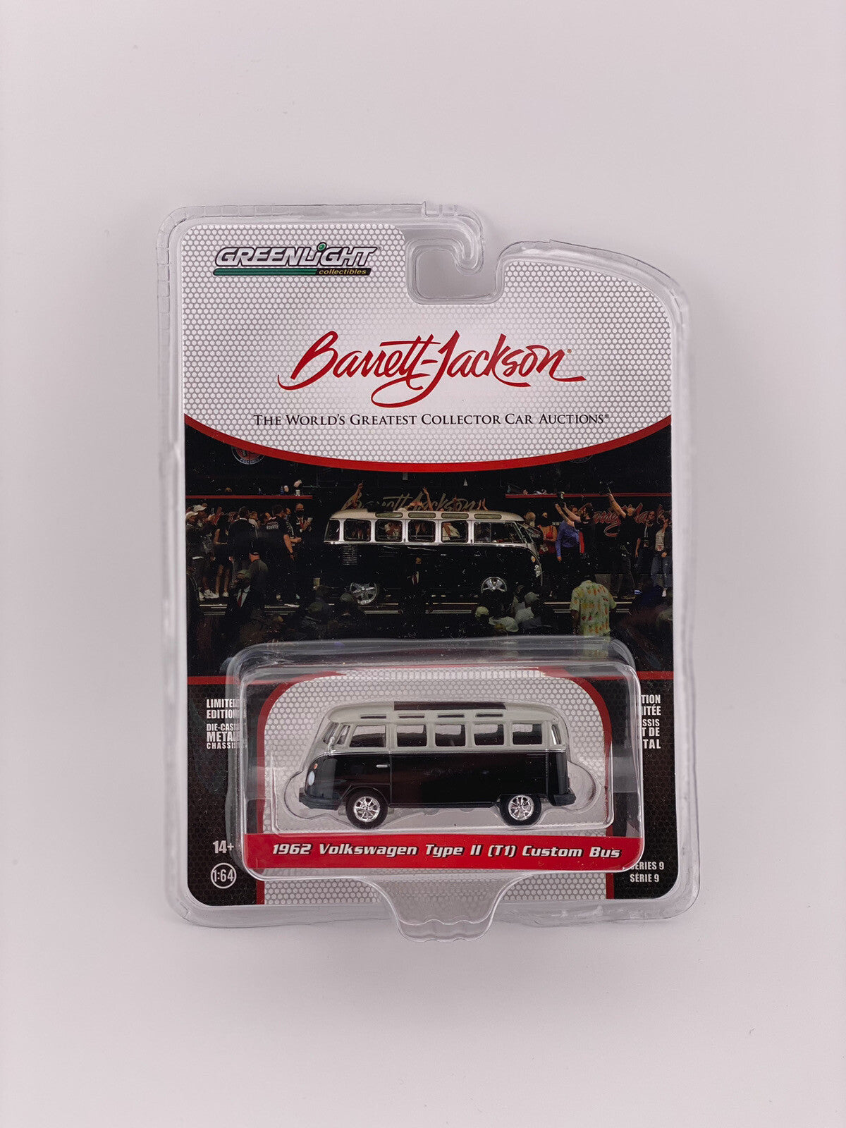 1962 Volkswagen Type 2 (T1) Custom Bus Black and Gray with Silver Stripes (Lo...1