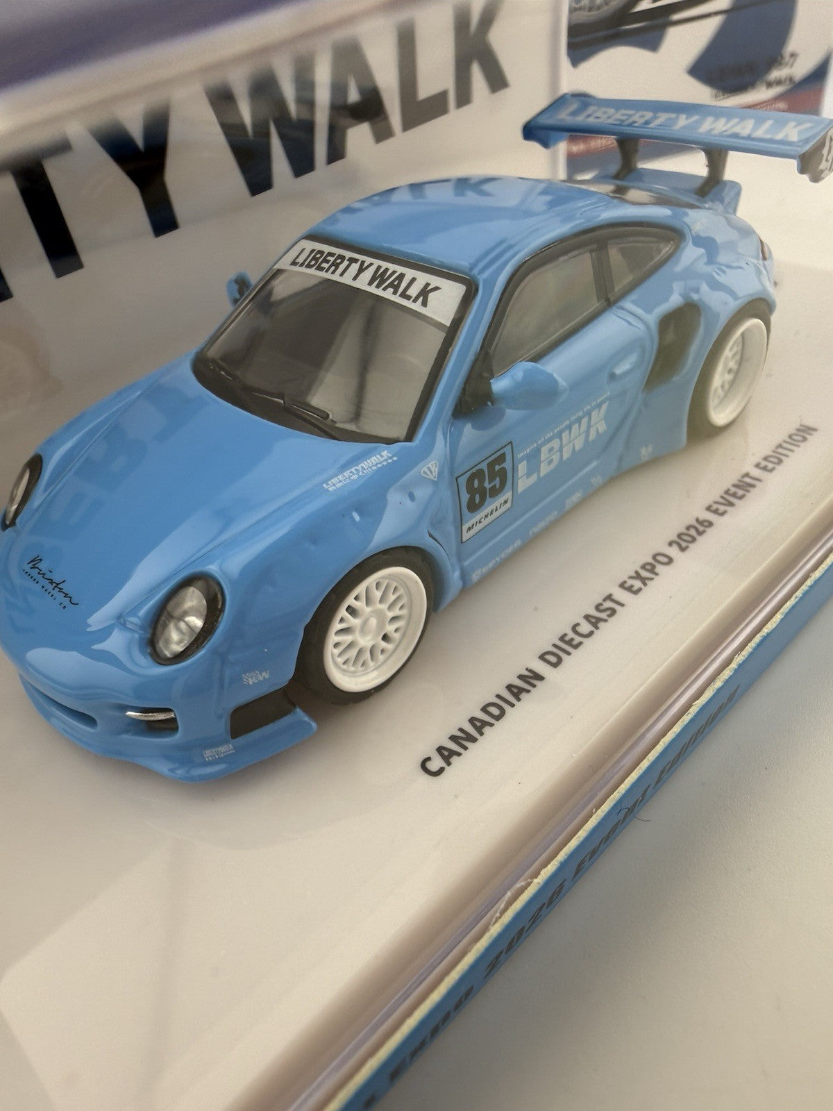 LBWK Porsche 911 997 Light Blue Canadian Diecast Expo 2026 IN64-LBWK997-CDE262